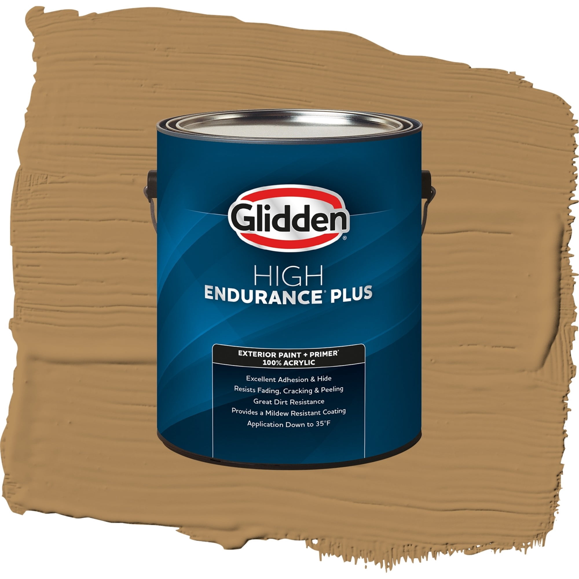 Glidden High Endurance Plus Bread Basket Flat Exterior Paint and Primer, 1 Gallon