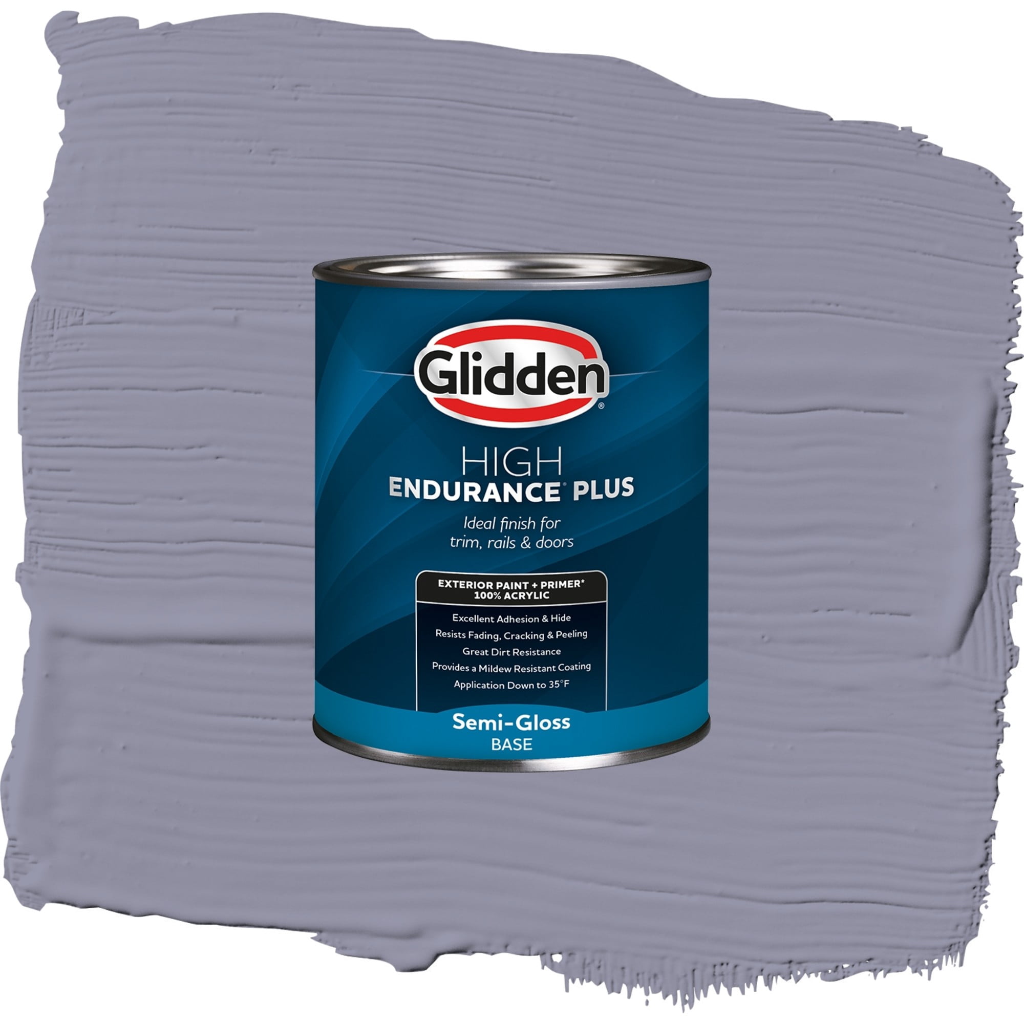 Glidden High Endurance Plus Cotton Flannel Satin Exterior Paint and Primer, 1 Quart