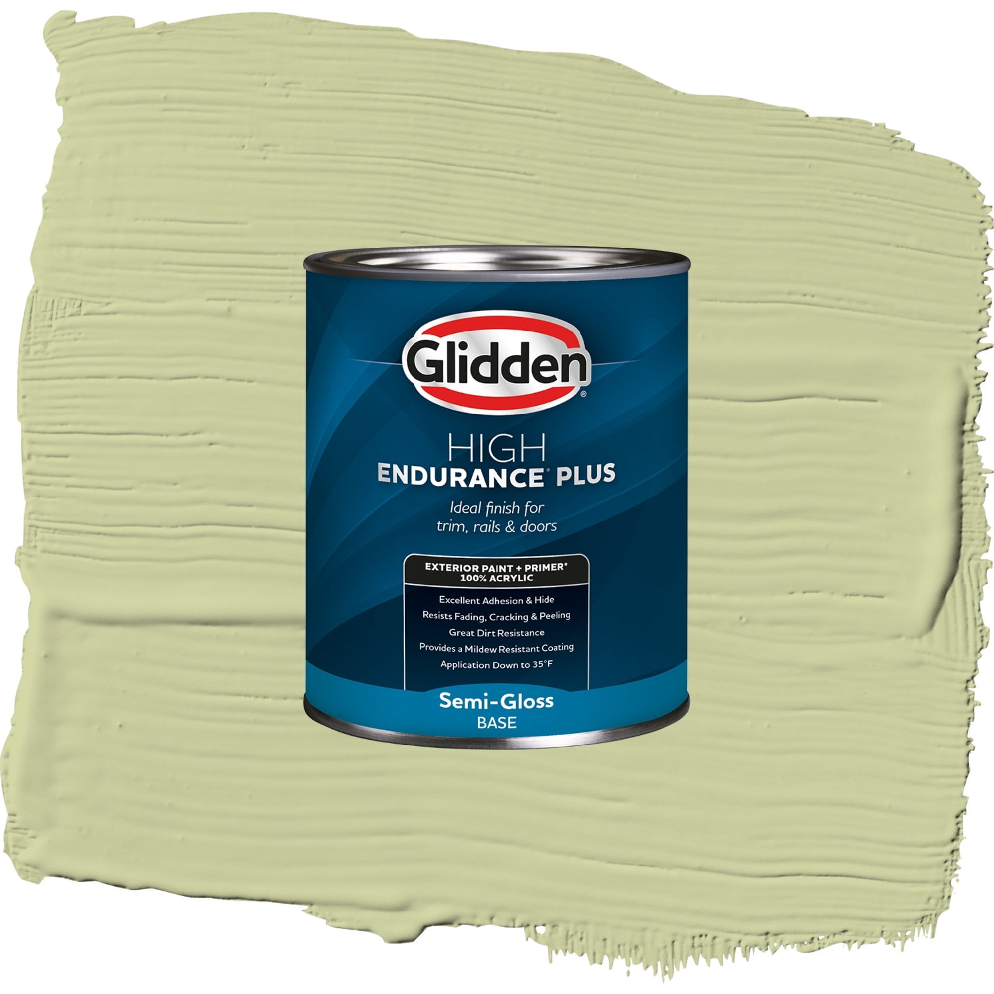 Glidden High Endurance Plus Dancing Kite Satin Exterior Paint and Primer, 1 Quart