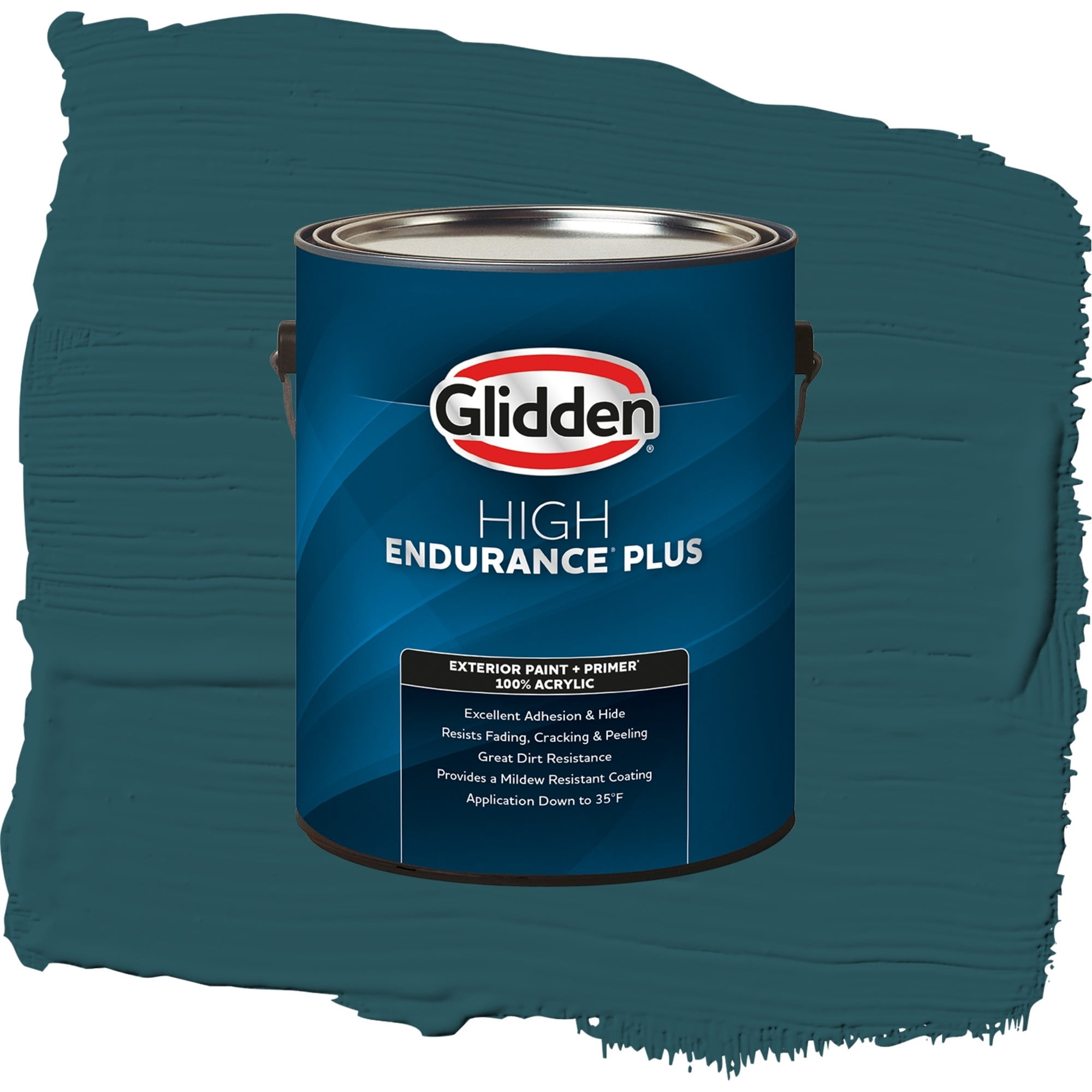 Glidden High Endurance Plus Deep Emerald Semi Gloss Exterior Paint and Primer, 1 Gallon