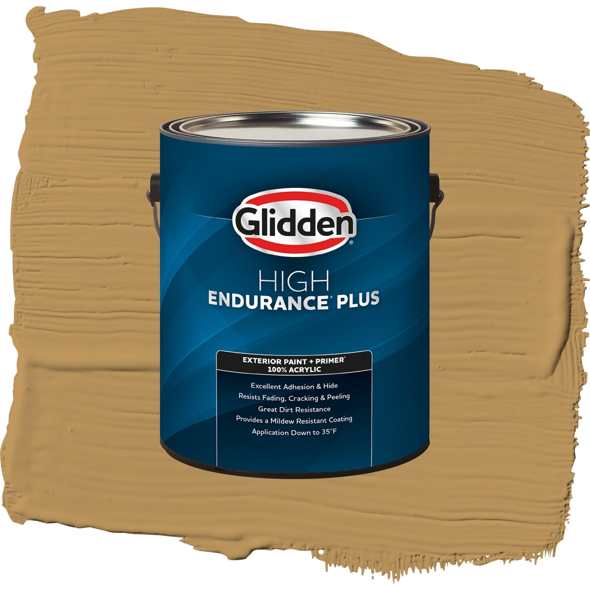 Glidden High Endurance Plus Down To Earth Satin Exterior Paint and Primer, 1 Gallon