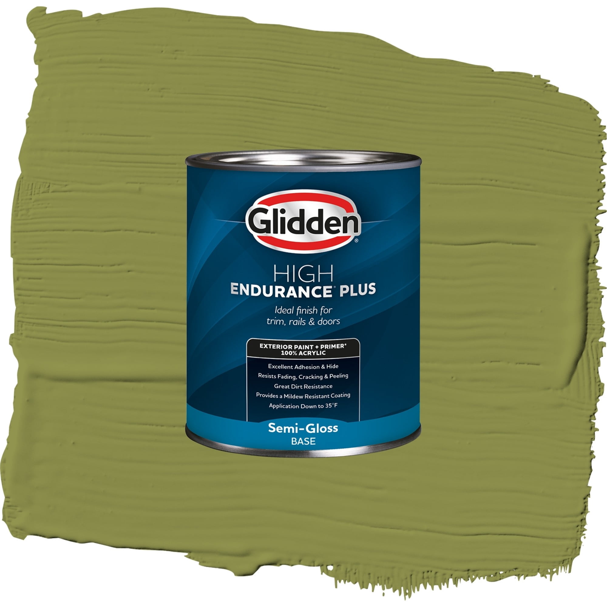 Glidden High Endurance Plus Enough Is Enough Semi Gloss Exterior Paint and Primer, 1 Quart