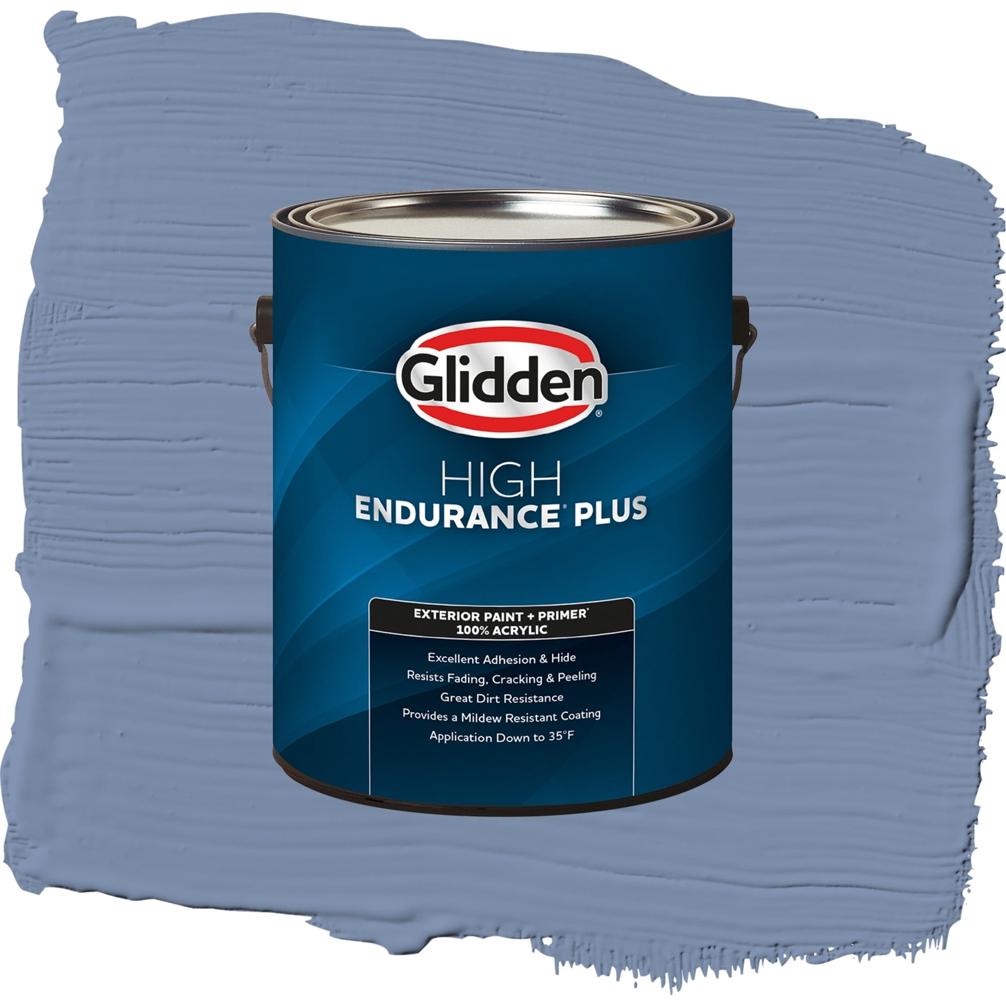 Glidden High Endurance Plus Evening Hush Flat Exterior Paint and Primer, 1 Gallon