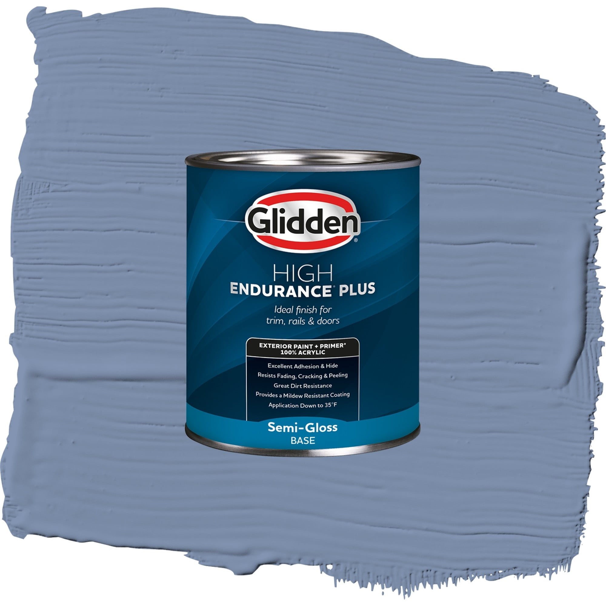 Glidden High Endurance Plus Evening Hush Semi Gloss Exterior Paint and Primer, 1 Quart