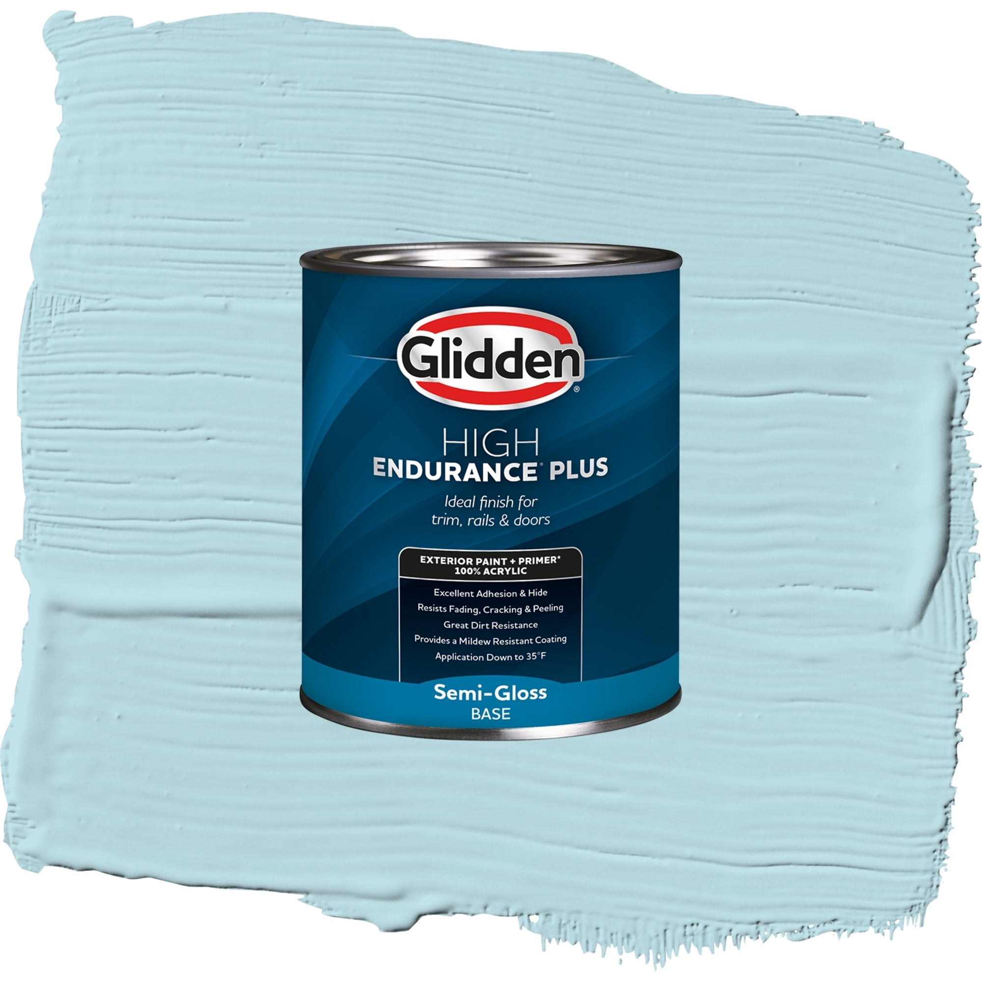 Glidden High Endurance Plus Everglade Mist Semi Gloss Exterior Paint and Primer, 1 Quart