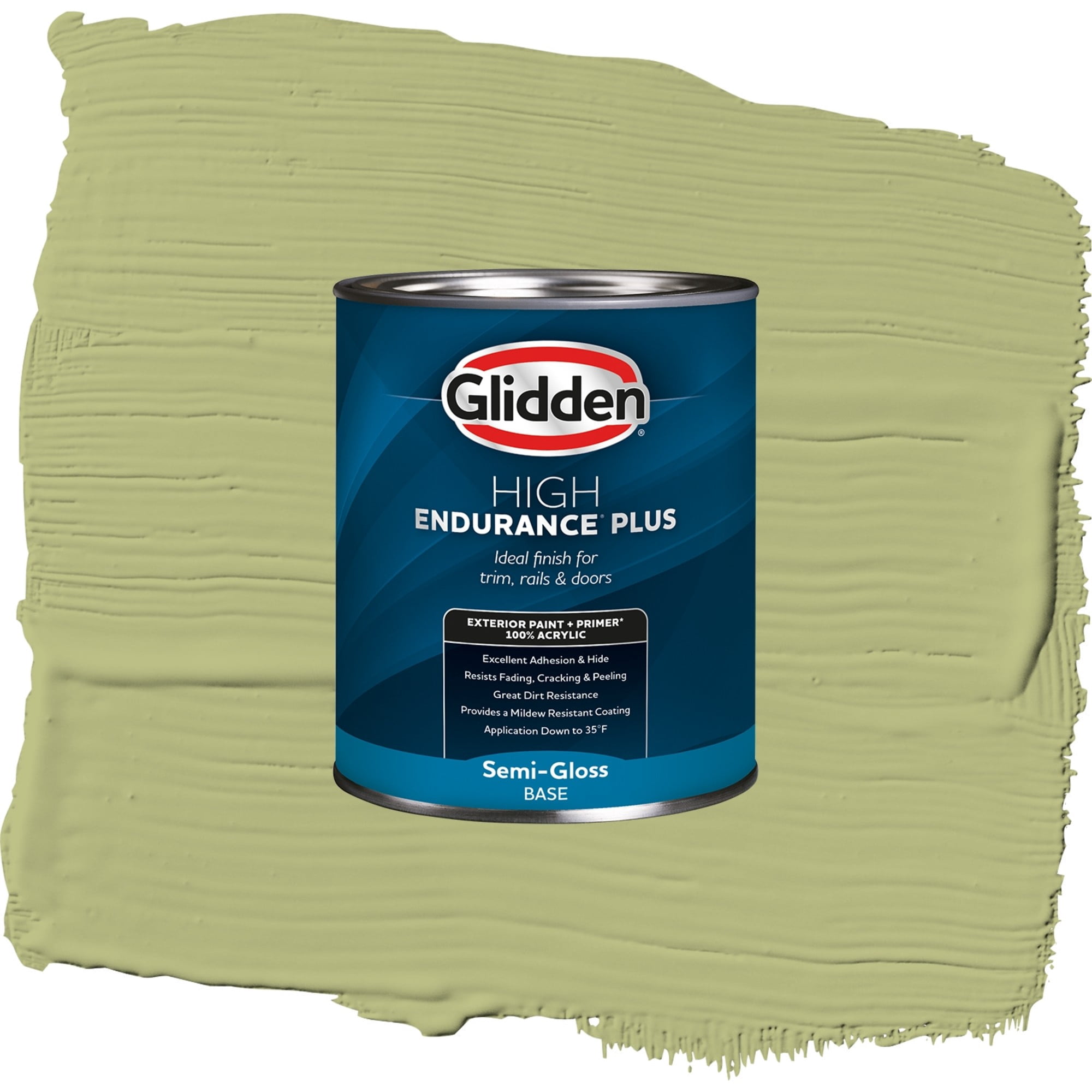 Glidden High Endurance Plus Fancy Flirt Semi Gloss Exterior Paint and Primer, 1 Quart