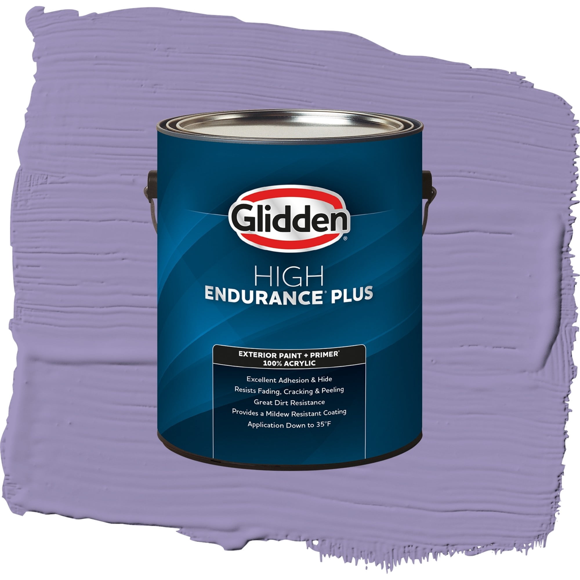 Glidden High Endurance Plus French Violet Flat Exterior Paint and Primer, 1 Gallon
