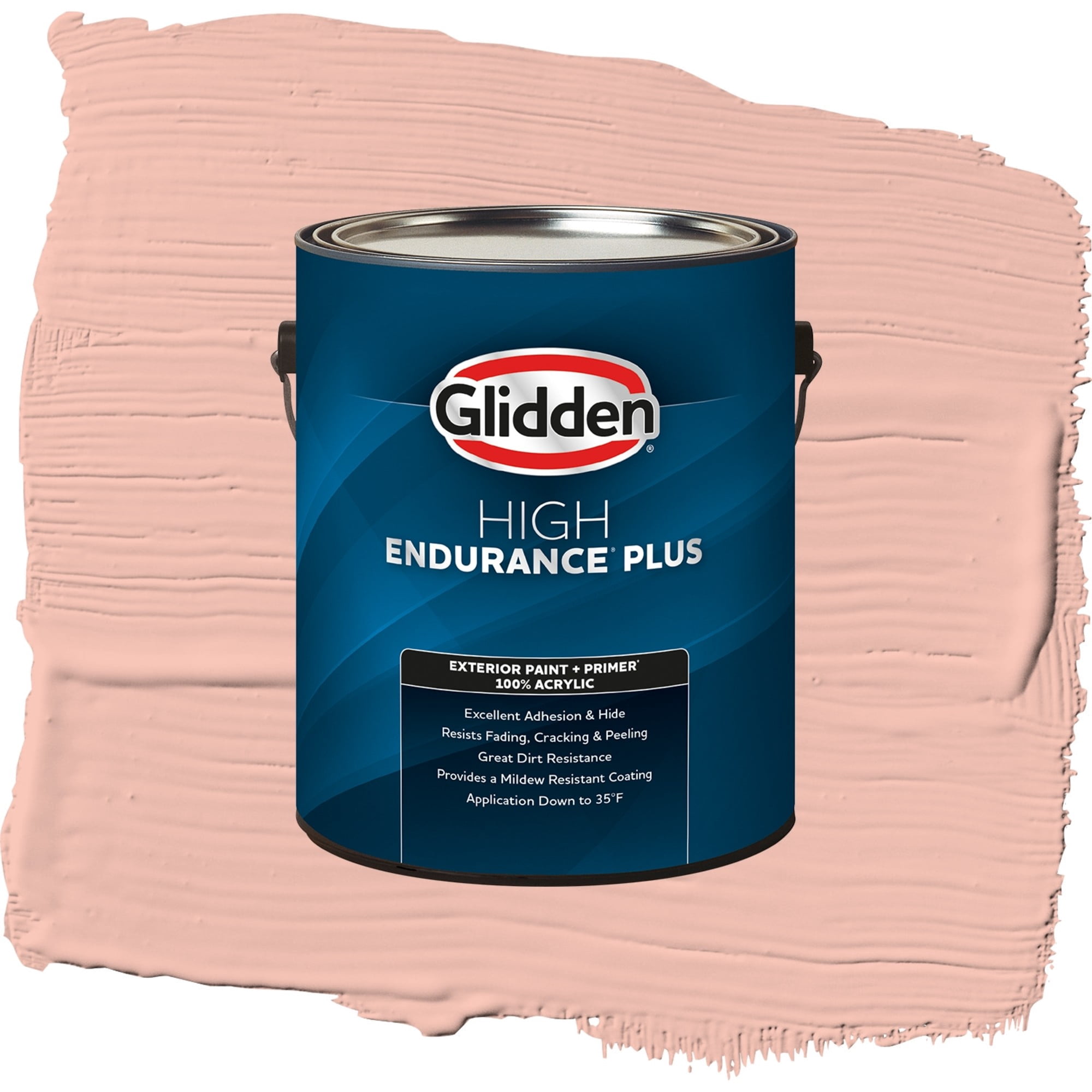 Glidden High Endurance Plus Georgia Peach Satin Exterior Paint and Primer, 1 Gallon