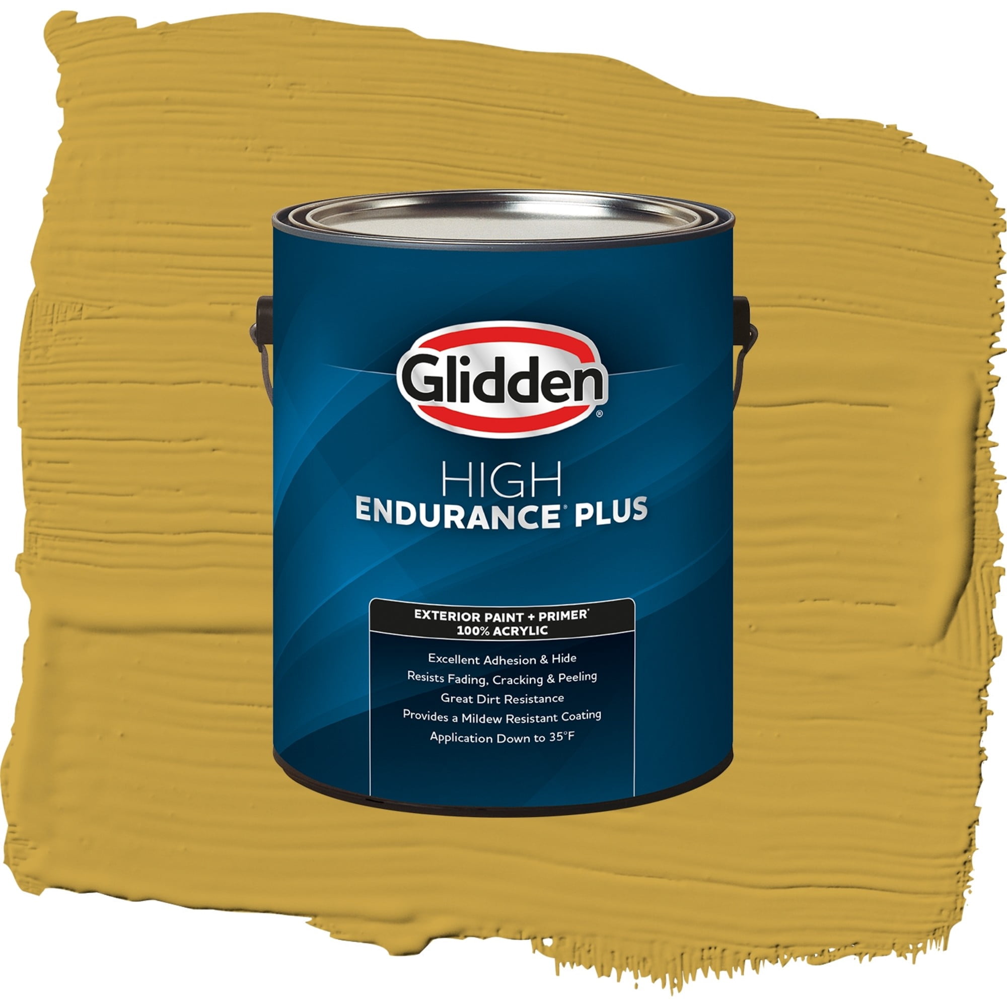 Glidden High Endurance Plus Golden Field Semi Gloss Exterior Paint and Primer, 1 Gallon