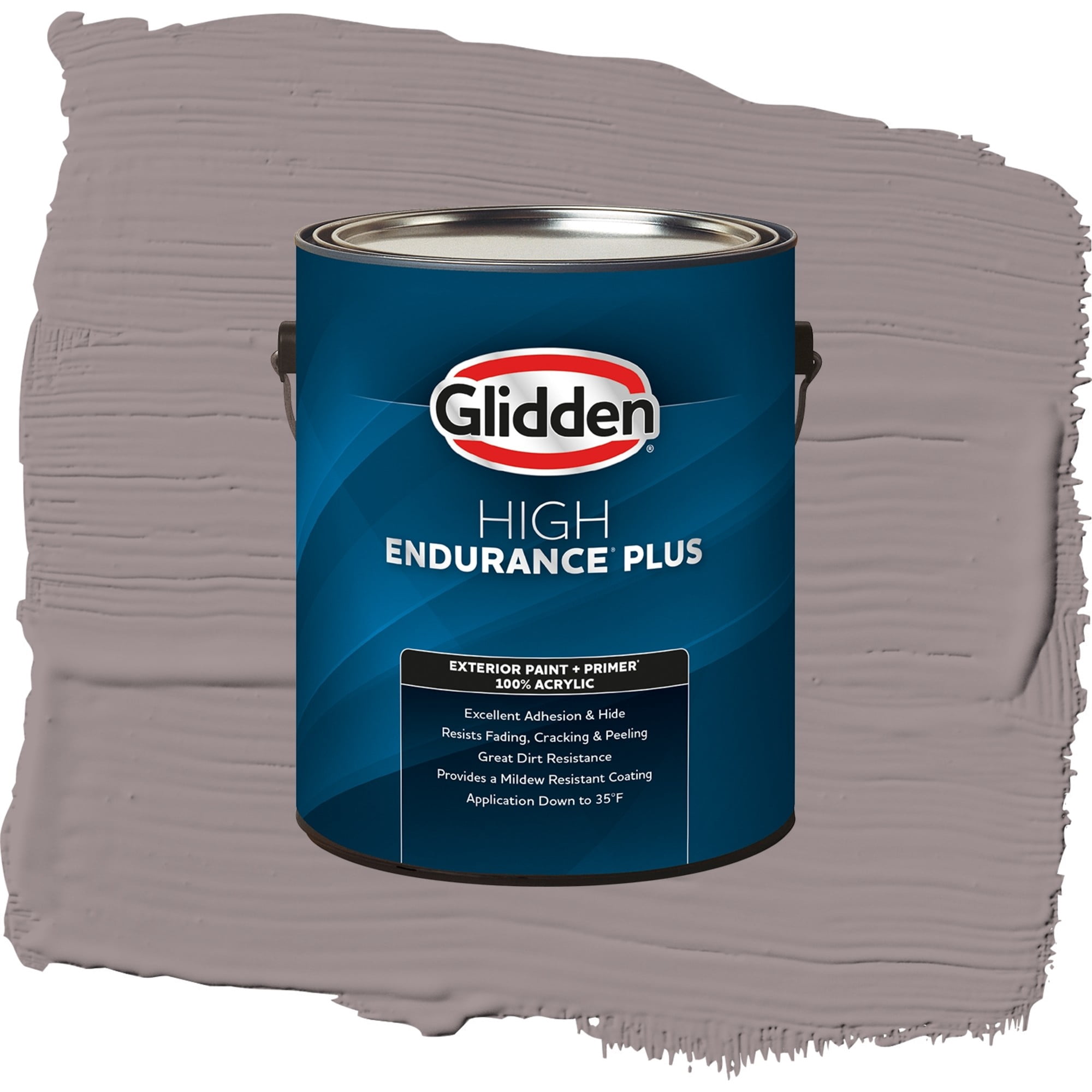 Glidden High Endurance Plus Gray Violet Satin Exterior Paint and Primer, 1 Gallon