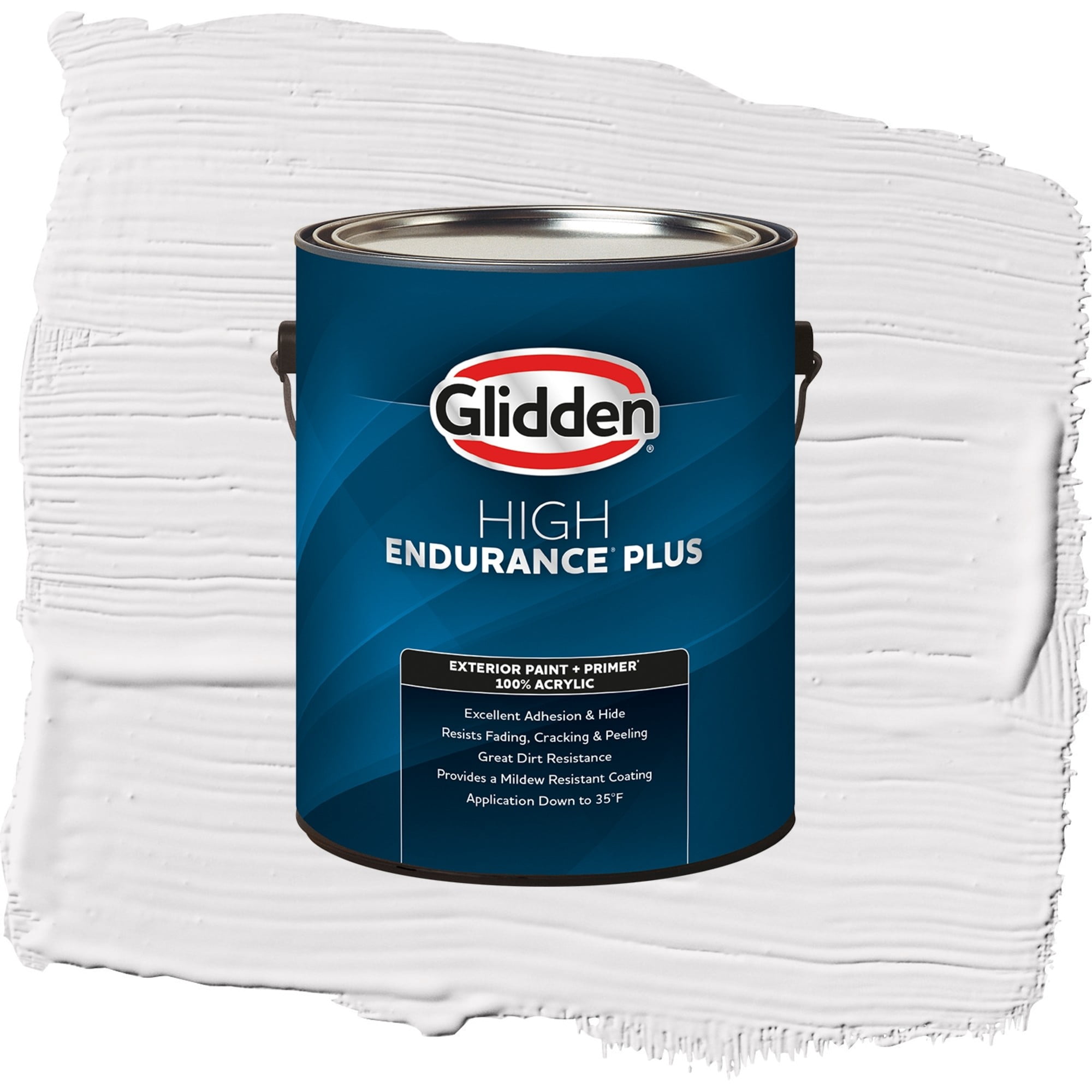 Glidden High Endurance Plus Gray Whisper Flat Exterior Paint and Primer, 1 Gallon