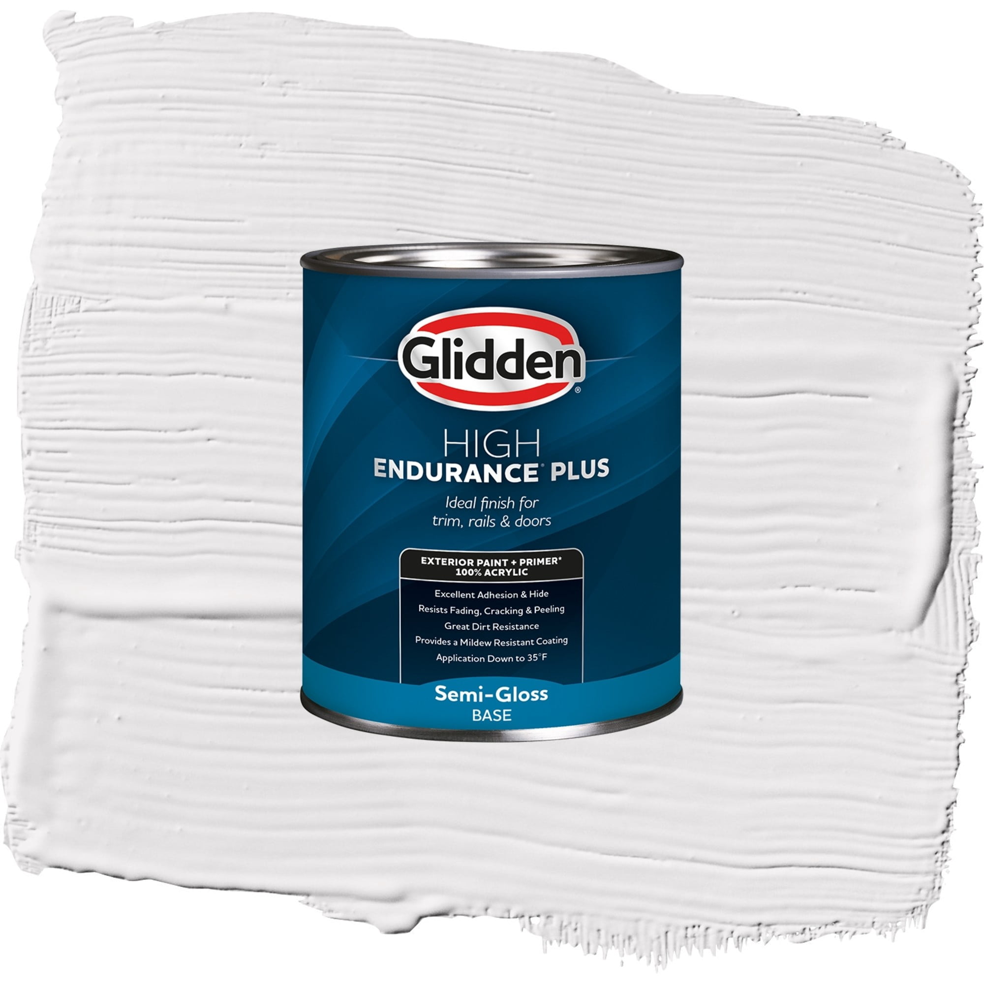 Glidden High Endurance Plus Gray Whisper Satin Exterior Paint and Primer, 1 Quart