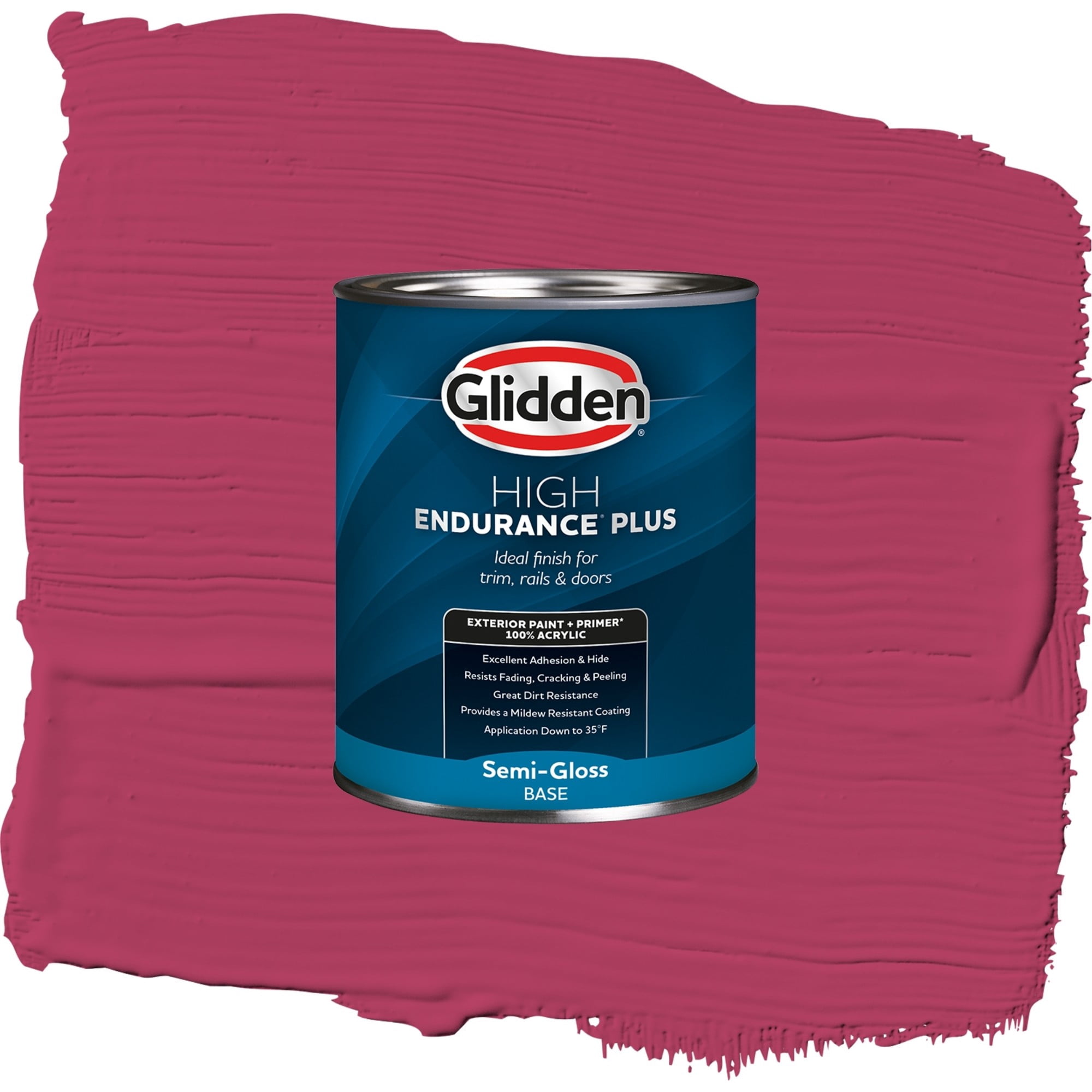 Glidden High Endurance Plus Heart's Desire Satin Exterior Paint and Primer, 1 Quart