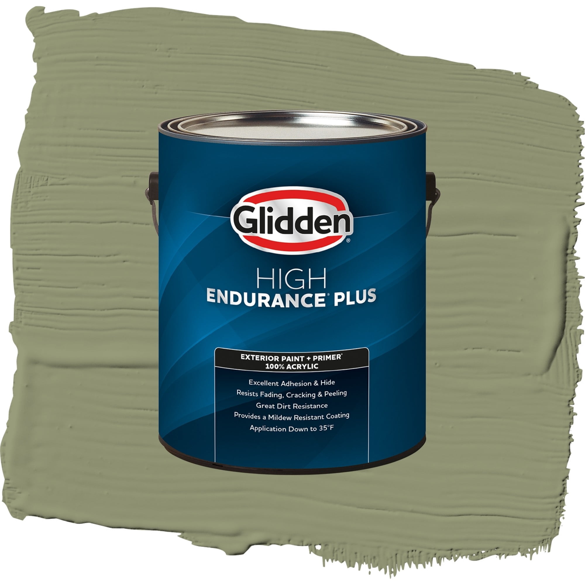 Glidden High Endurance Plus Hemlock Semi Gloss Exterior Paint and Primer, 1 Gallon