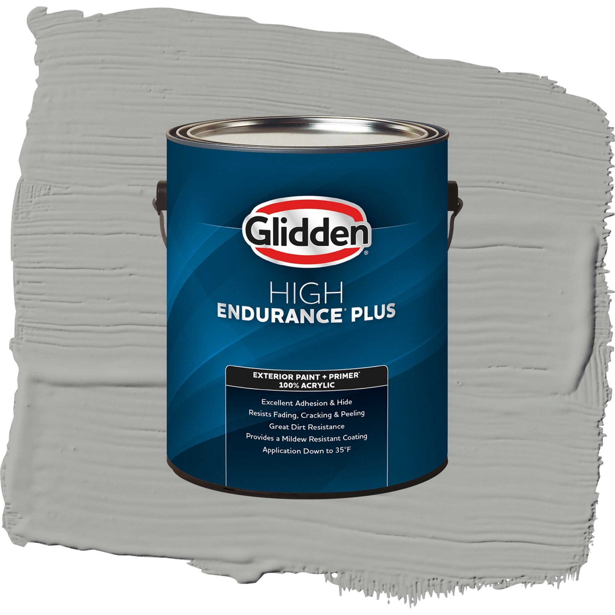 Glidden High Endurance Plus Hippopotamus Flat Exterior Paint and Primer, 1 Gallon