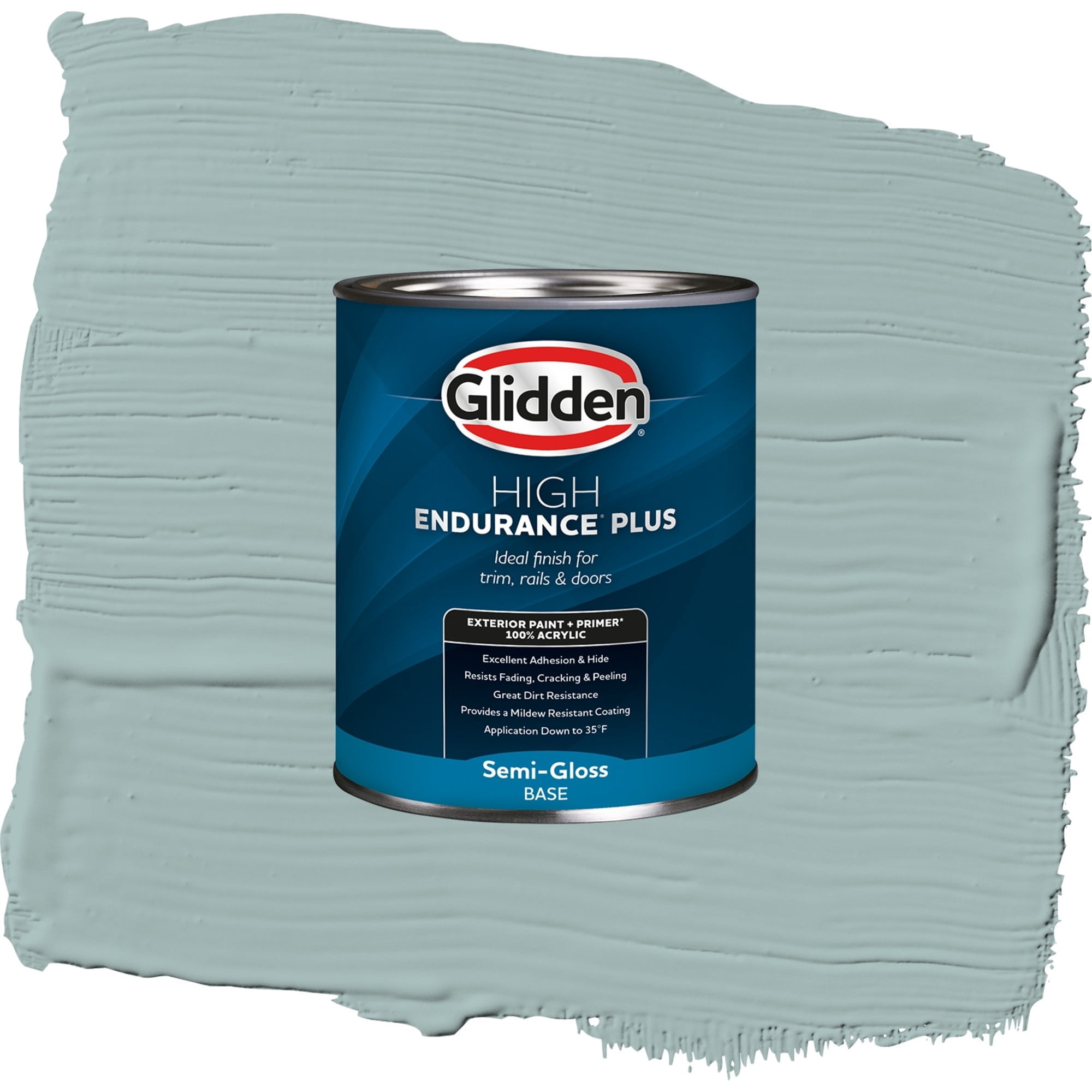 Glidden High Endurance Plus Holly Glen Semi Gloss Exterior Paint and Primer, 1 Quart