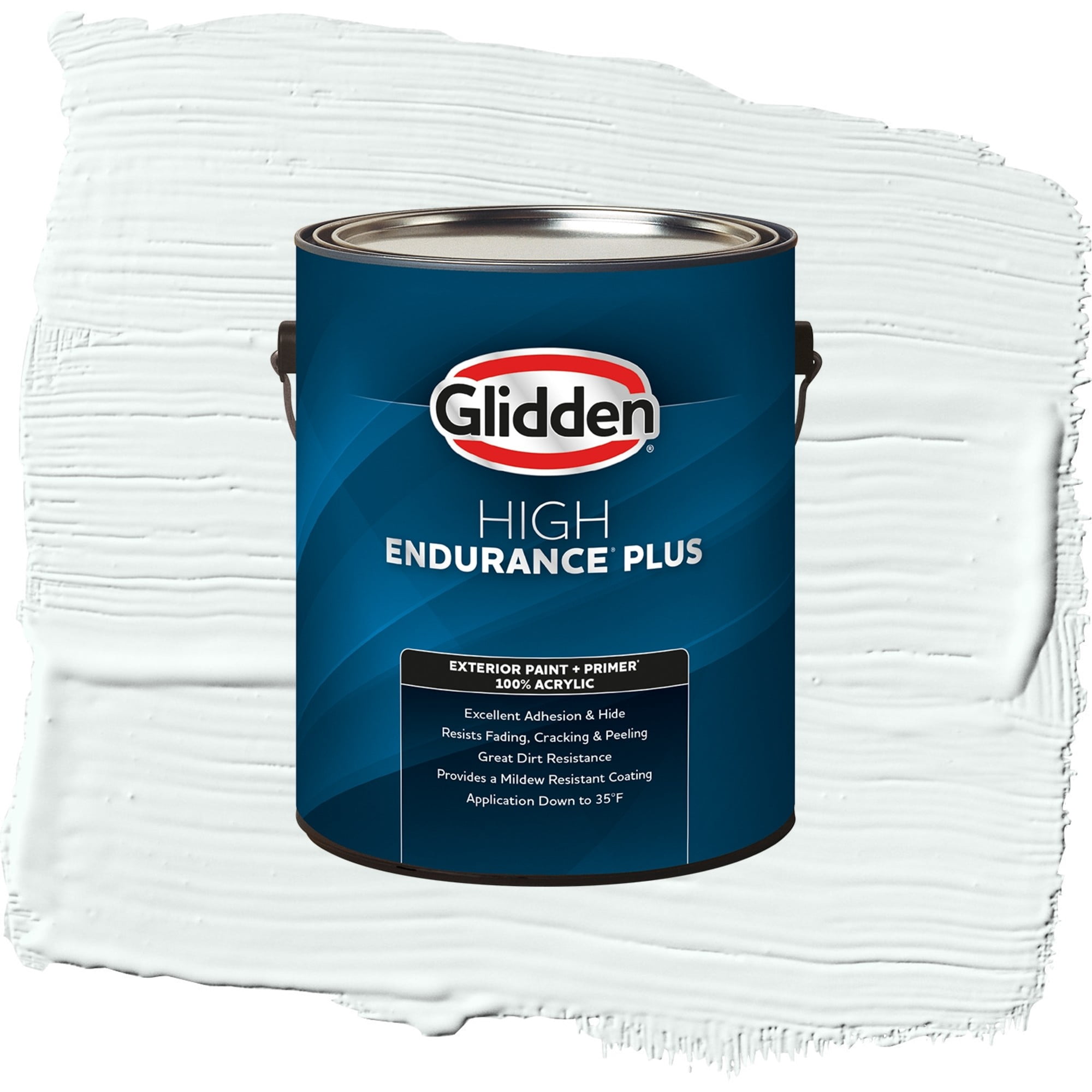 Glidden High Endurance Plus Ice Castles Flat Exterior Paint and Primer, 1 Gallon