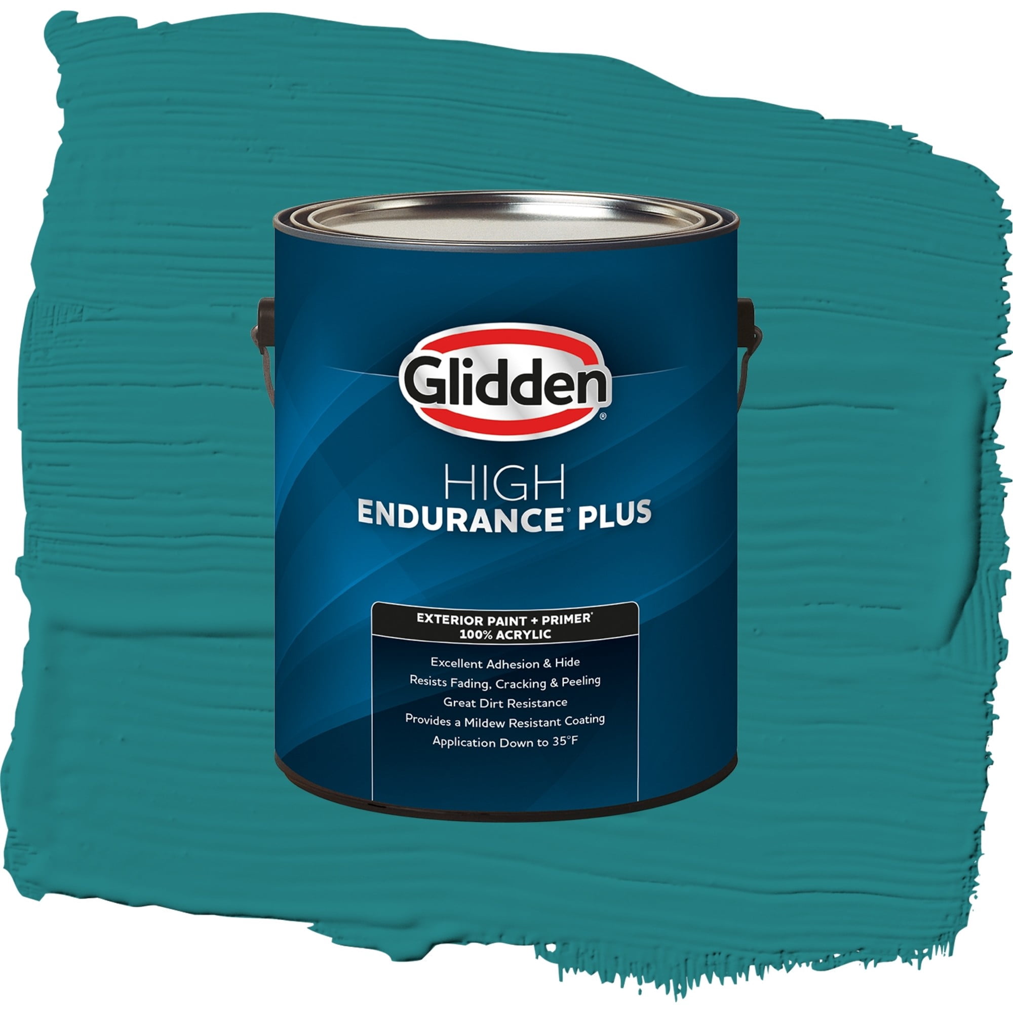 Glidden High Endurance Plus Jade Jewel Semi Gloss Exterior Paint and Primer, 1 Gallon
