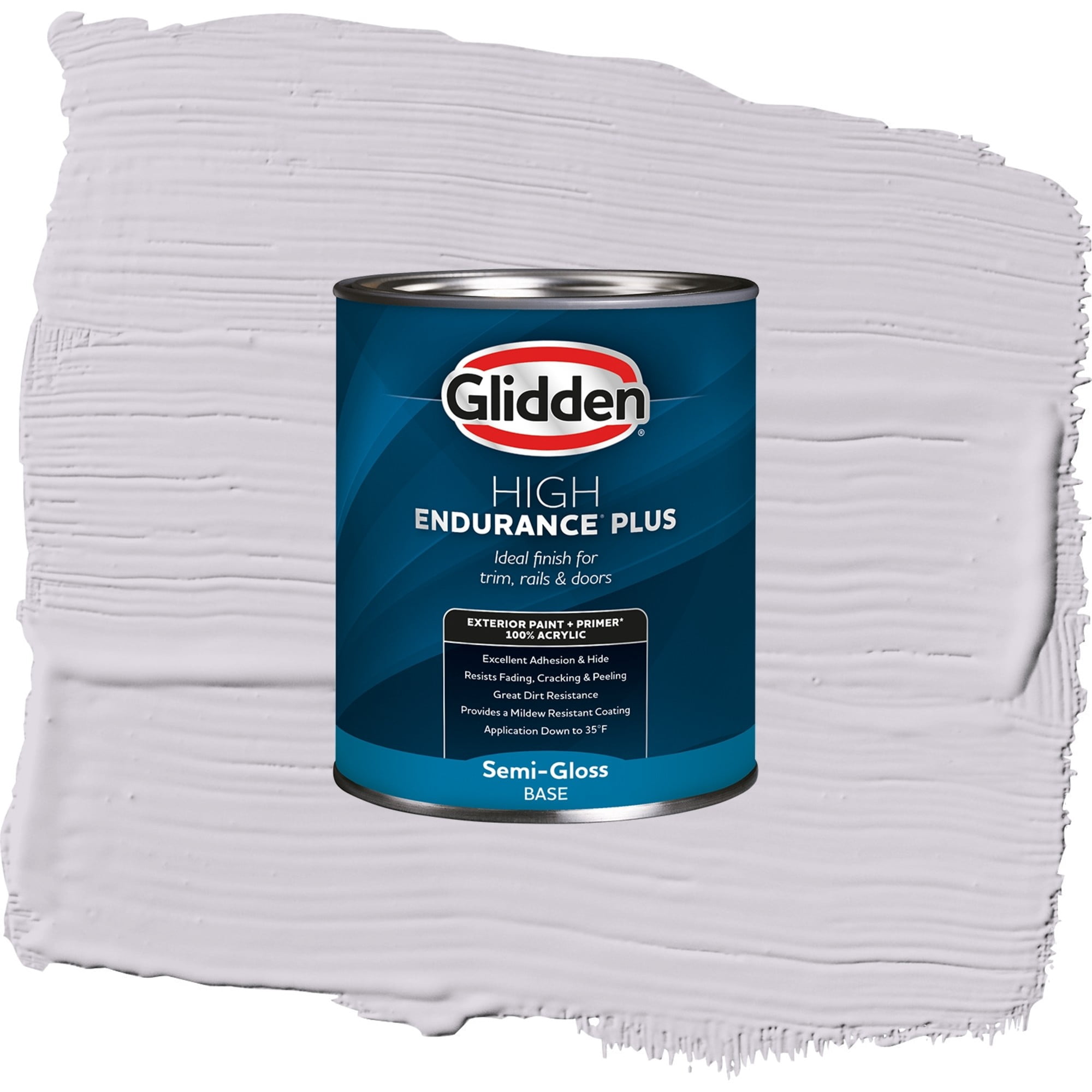Glidden High Endurance Plus Jam Session Semi Gloss Exterior Paint and Primer, 1 Quart