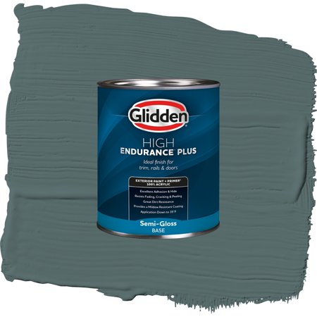 Glidden High Endurance Plus Juniper Berry Satin Exterior Paint and Primer, 1 Quart