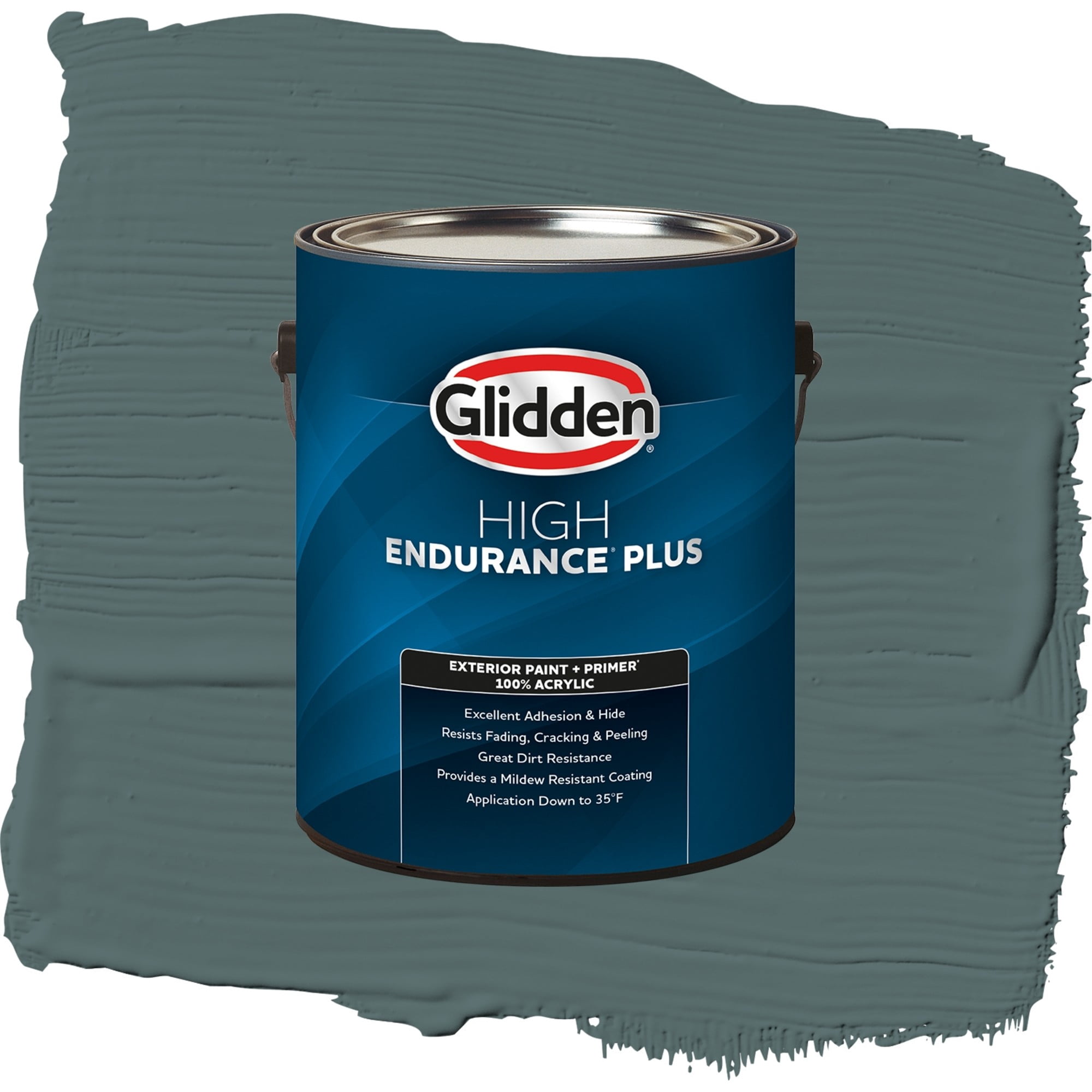 Glidden High Endurance Plus Juniper Berry Semi Gloss Exterior Paint and Primer, 1 Gallon