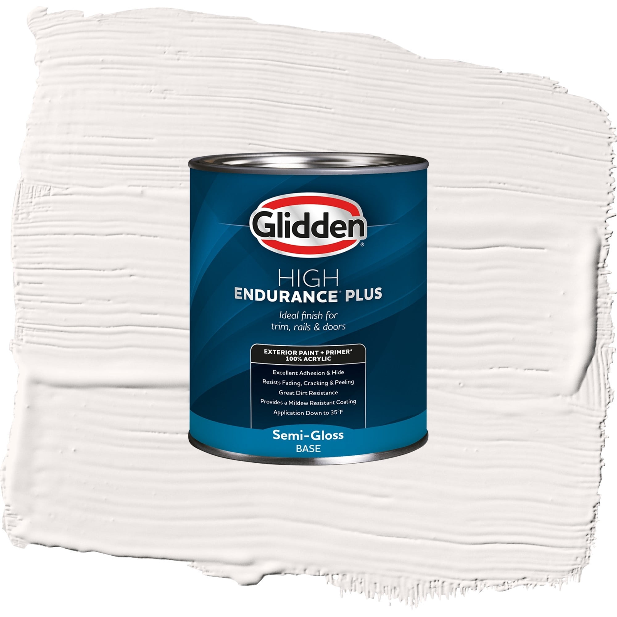 Glidden High Endurance Plus Lauren's Lace Semi Gloss Exterior Paint and Primer, 1 Quart