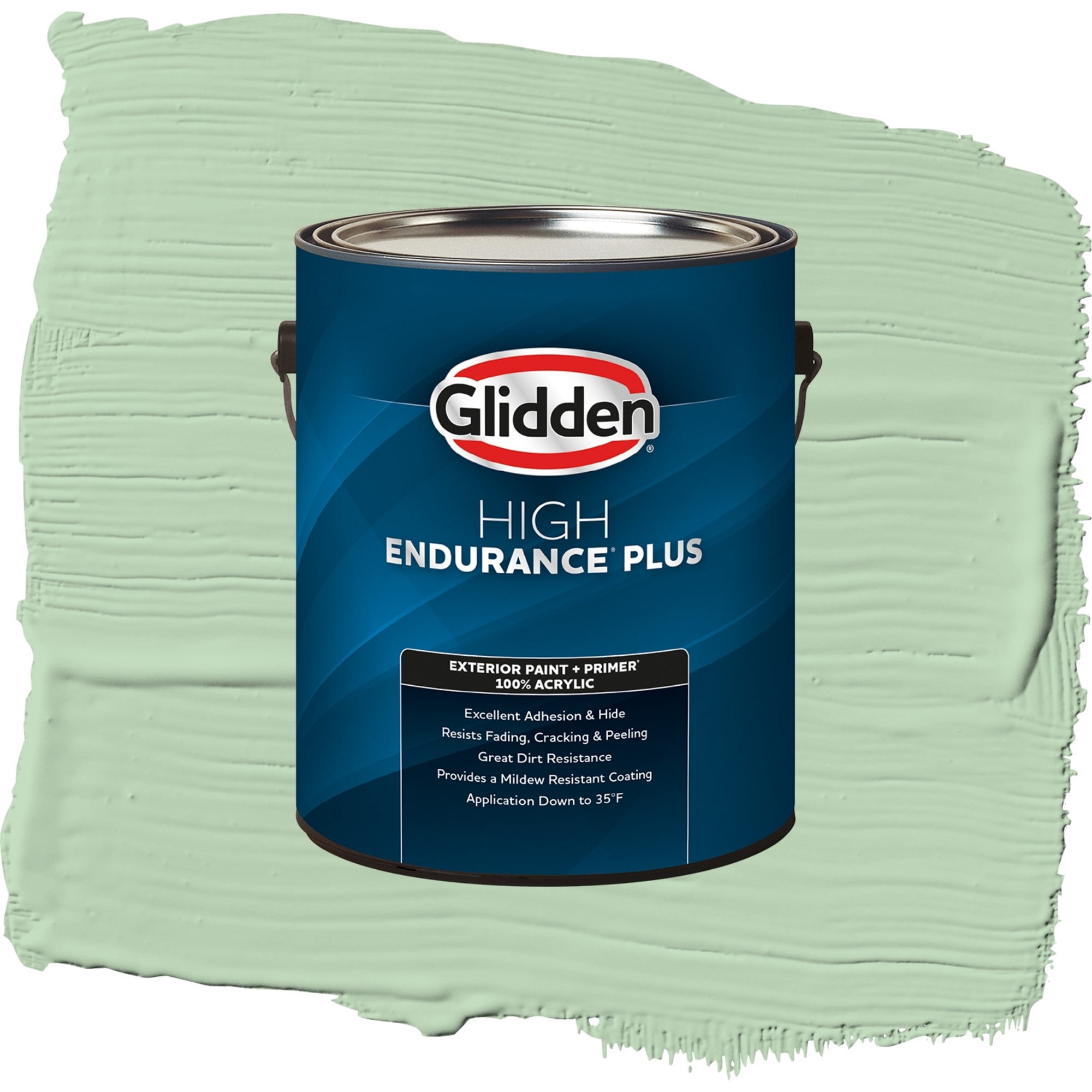 Glidden High Endurance Plus Lime Taffy Flat Exterior Paint and Primer, 1 Gallon