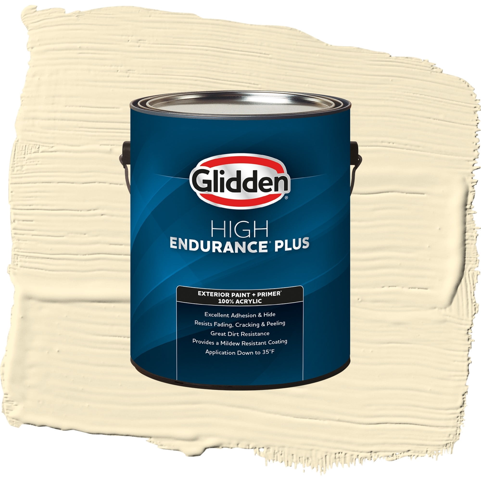 Glidden High Endurance Plus Maiden Hair Flat Exterior Paint and Primer, 1 Gallon