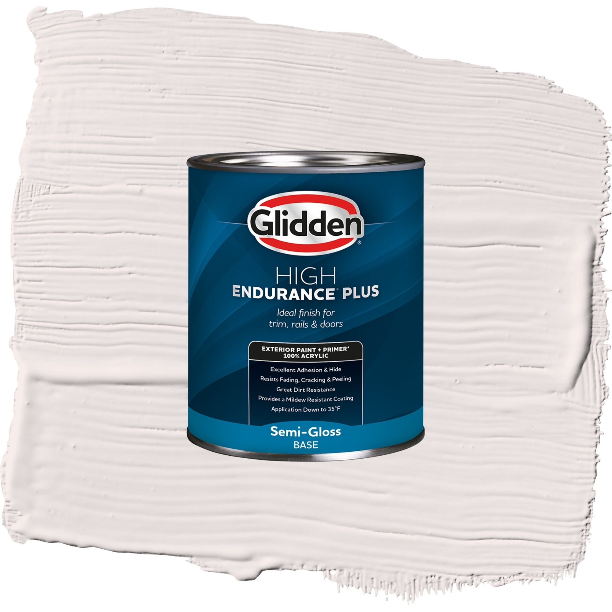Glidden High Endurance Plus Milk And Cookies Semi Gloss Exterior Paint and Primer, 1 Quart
