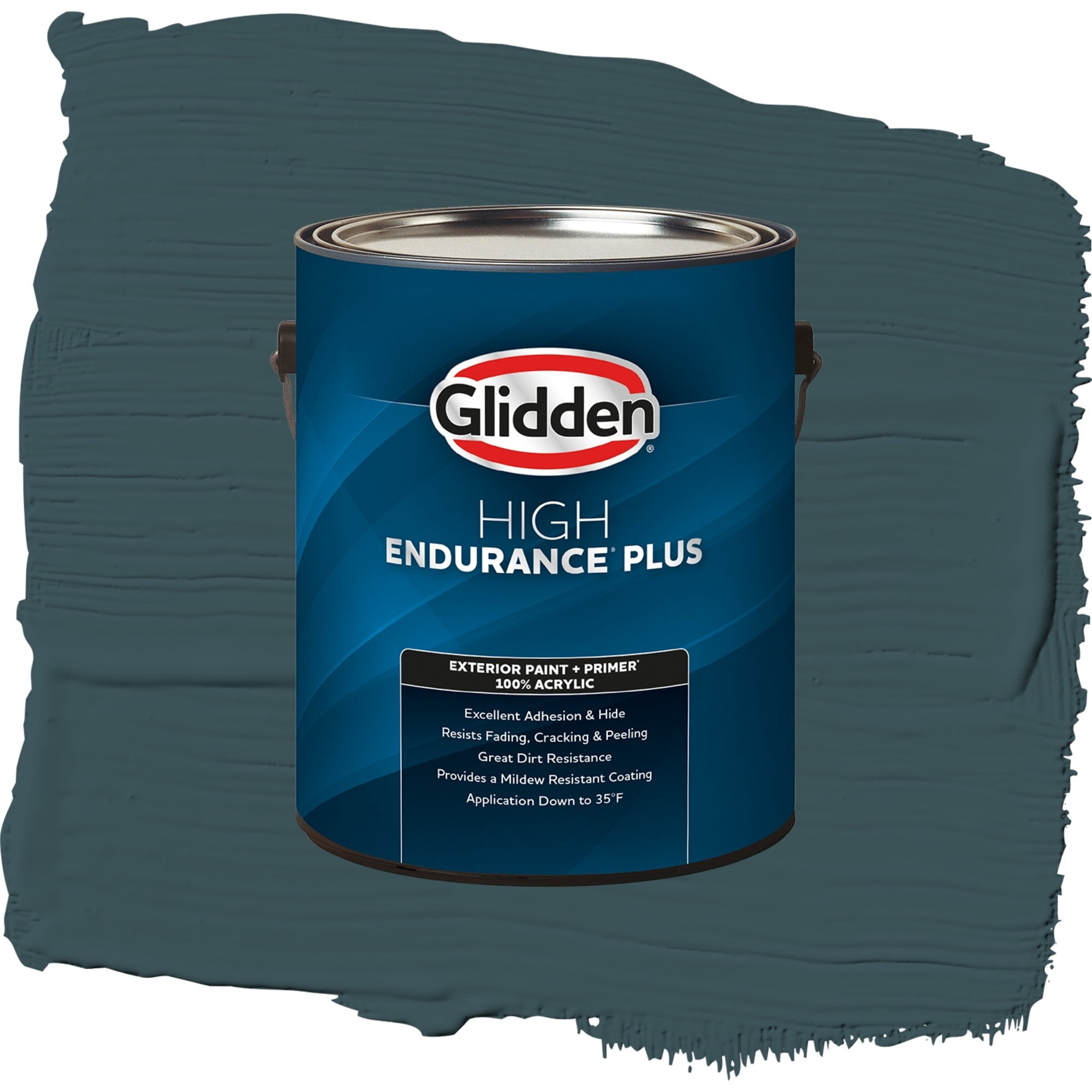 Glidden High Endurance Plus Mountain Pine Semi Gloss Exterior Paint and Primer, 1 Gallon