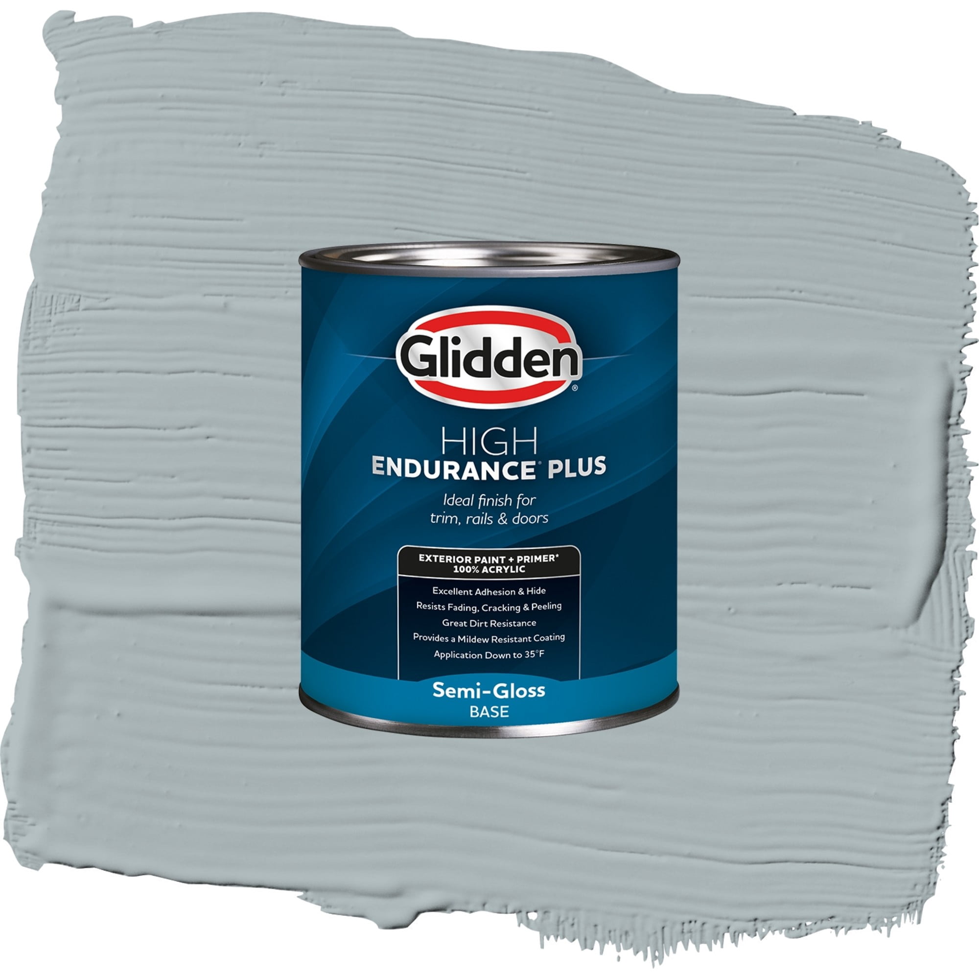 Glidden High Endurance Plus Nautical Star Semi Gloss Exterior Paint and Primer, 1 Quart