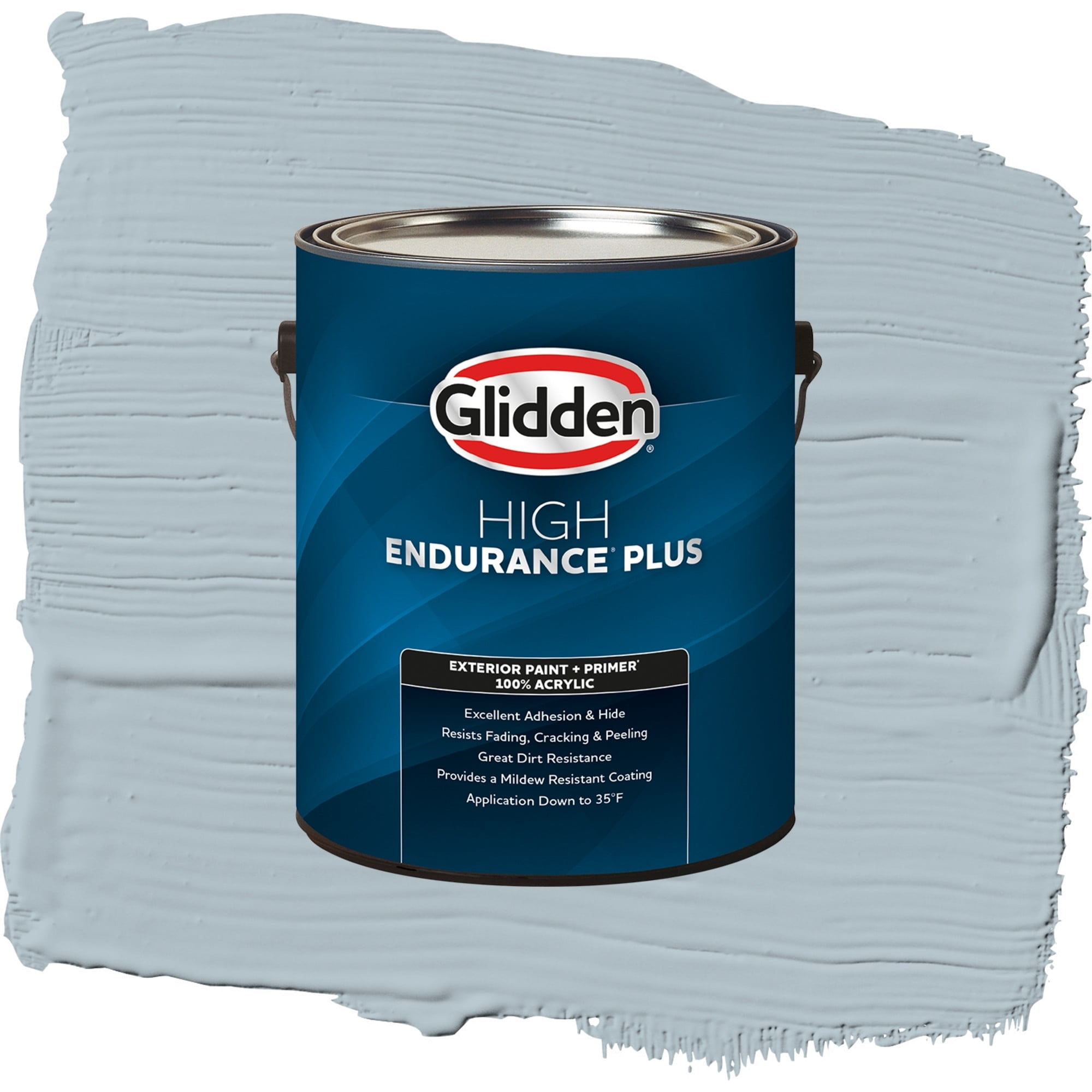 Glidden High Endurance Plus Ocean Drive Semi Gloss Exterior Paint and Primer, 1 Gallon