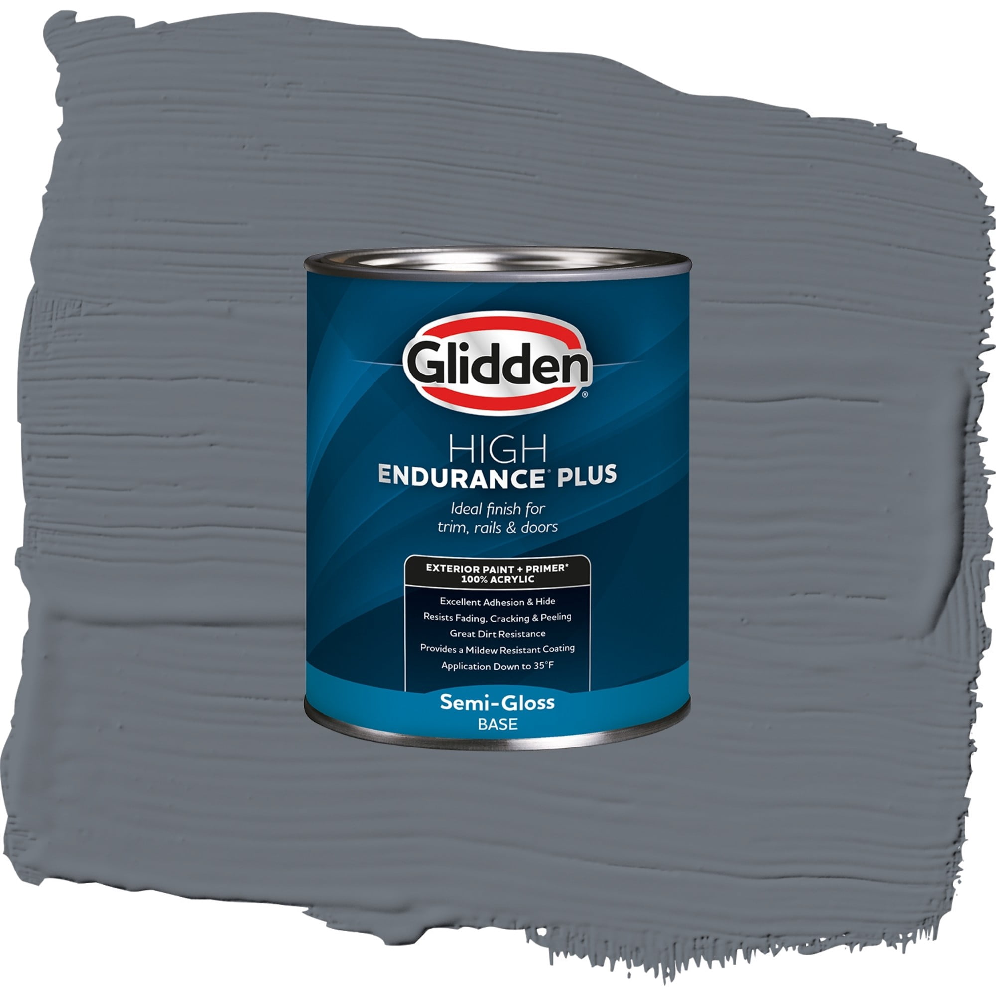 Glidden High Endurance Plus Old Silk Satin Exterior Paint and Primer, 1 Quart