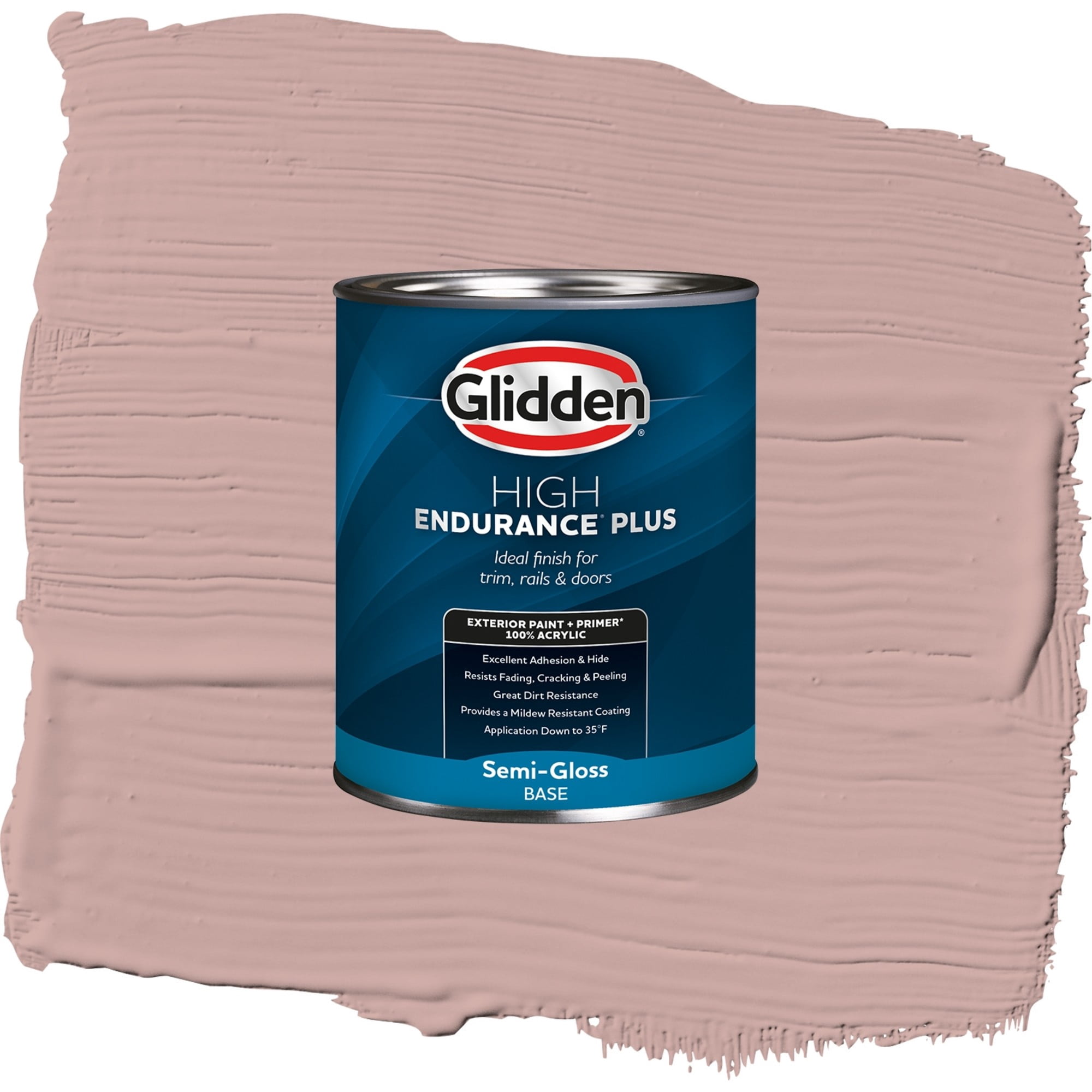 Glidden High Endurance Plus Parfait Semi Gloss Exterior Paint and Primer, 1 Quart