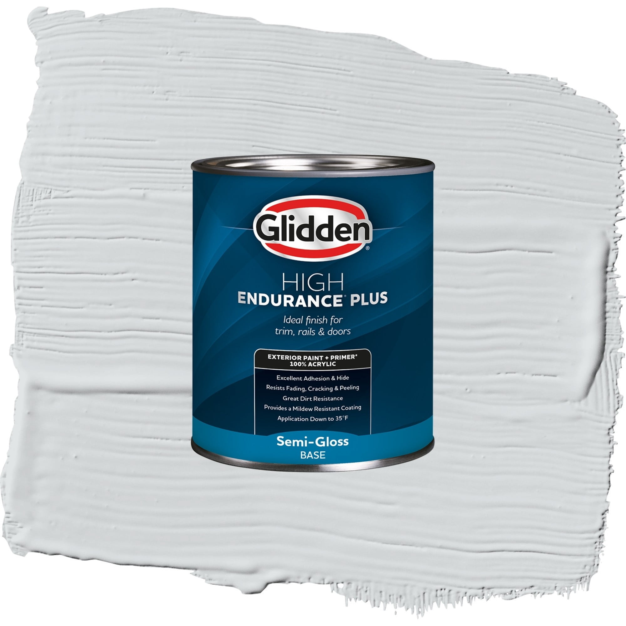Glidden High Endurance Plus Peregrine Semi Gloss Exterior Paint and Primer, 1 Quart