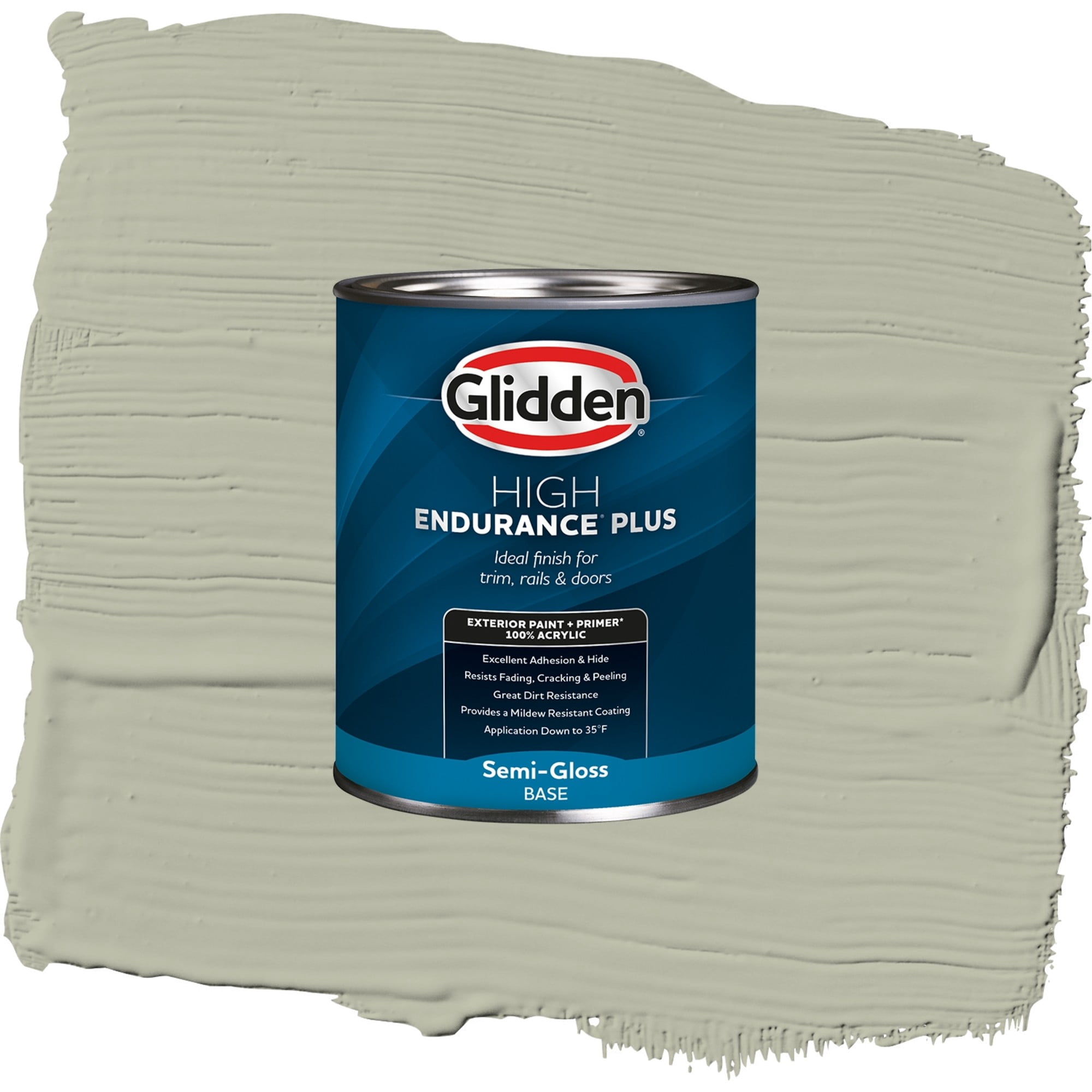 Glidden High Endurance Plus Pine Crush Semi Gloss Exterior Paint and Primer, 1 Quart