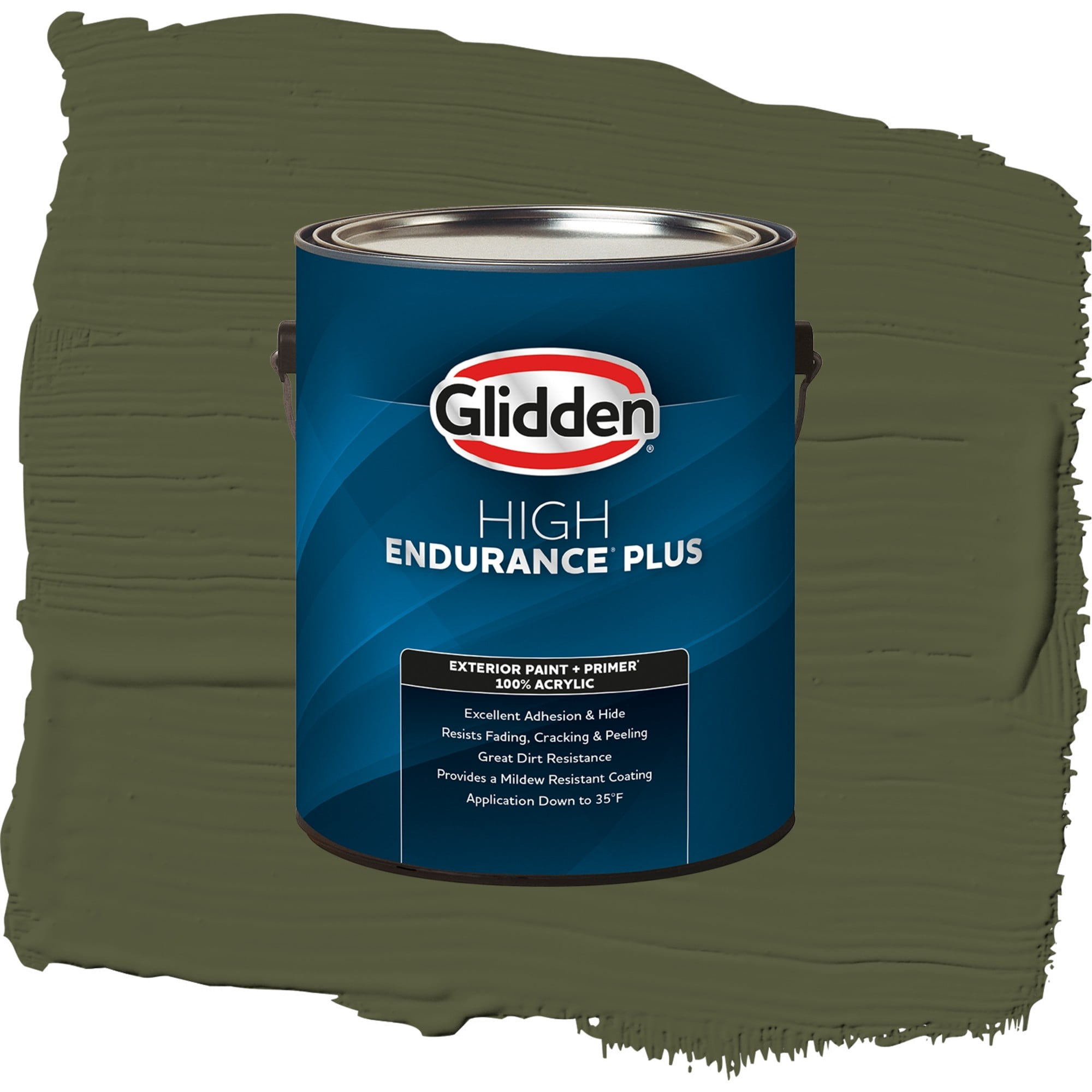 Glidden High Endurance Plus Pinetop Flat Exterior Paint and Primer, 1 Gallon