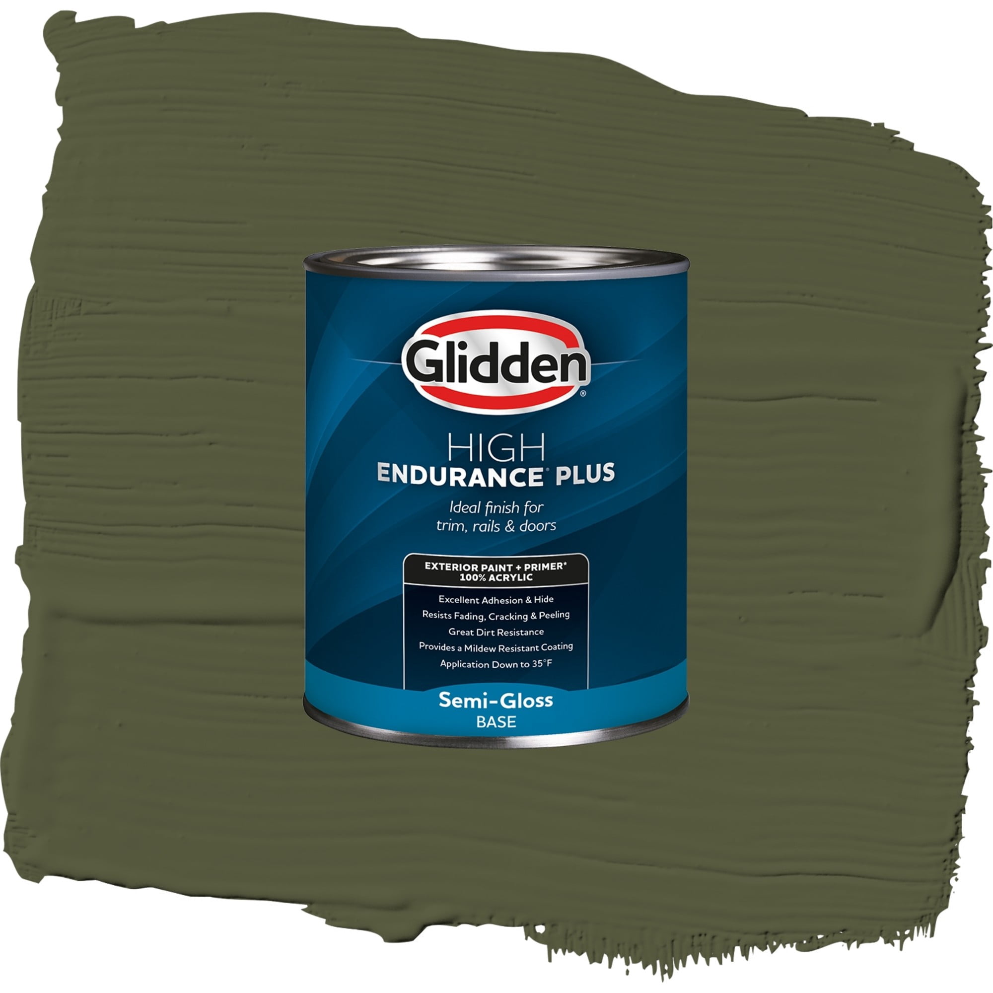 Glidden High Endurance Plus Pinetop Satin Exterior Paint and Primer, 1 Quart