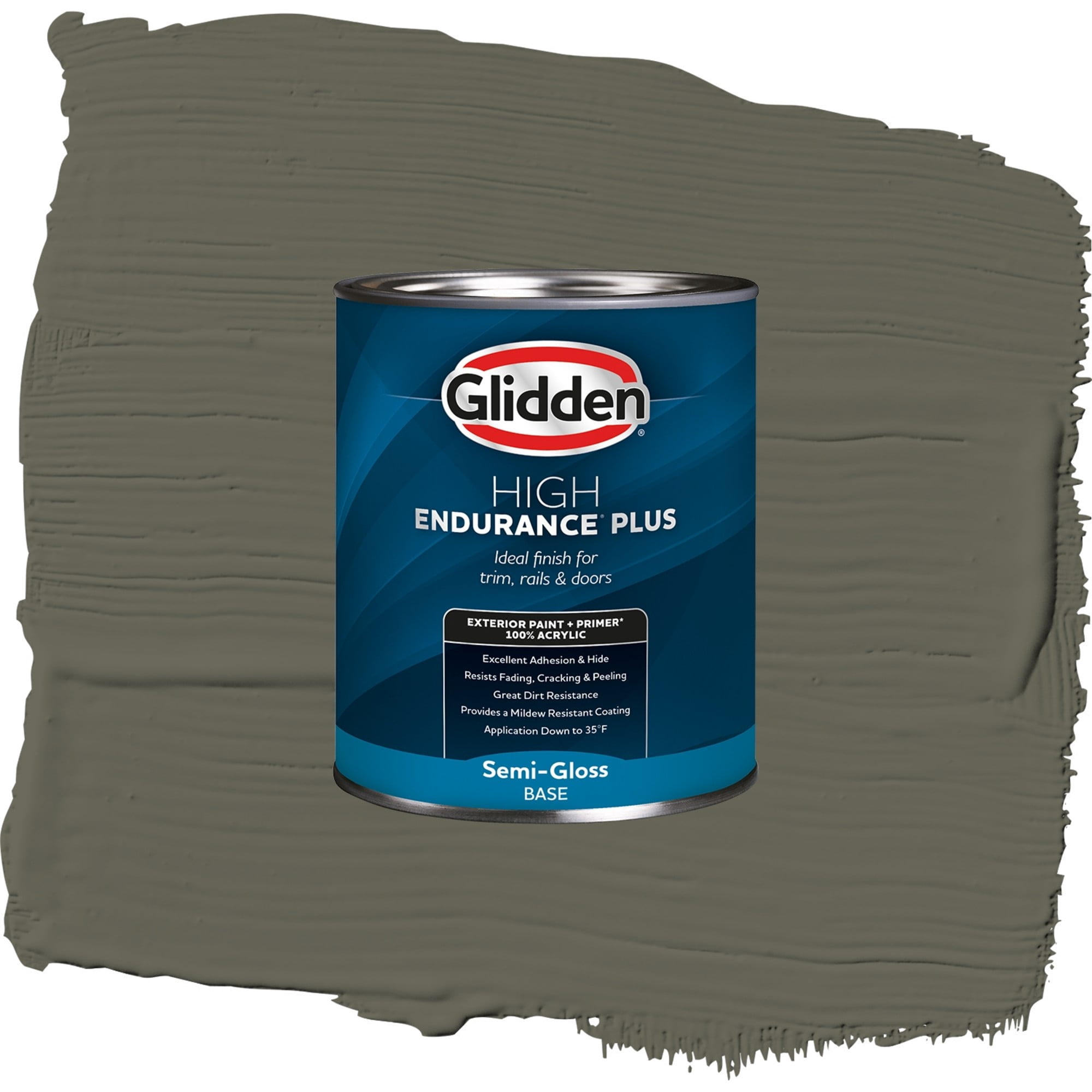 Glidden High Endurance Plus Plunge Pool Semi Gloss Exterior Paint and Primer, 1 Quart