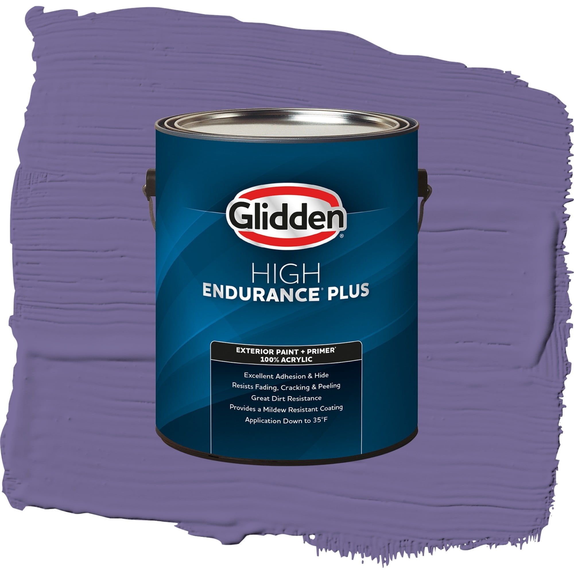 Glidden High Endurance Plus Purple Grapes Semi Gloss Exterior Paint and Primer, 1 Gallon