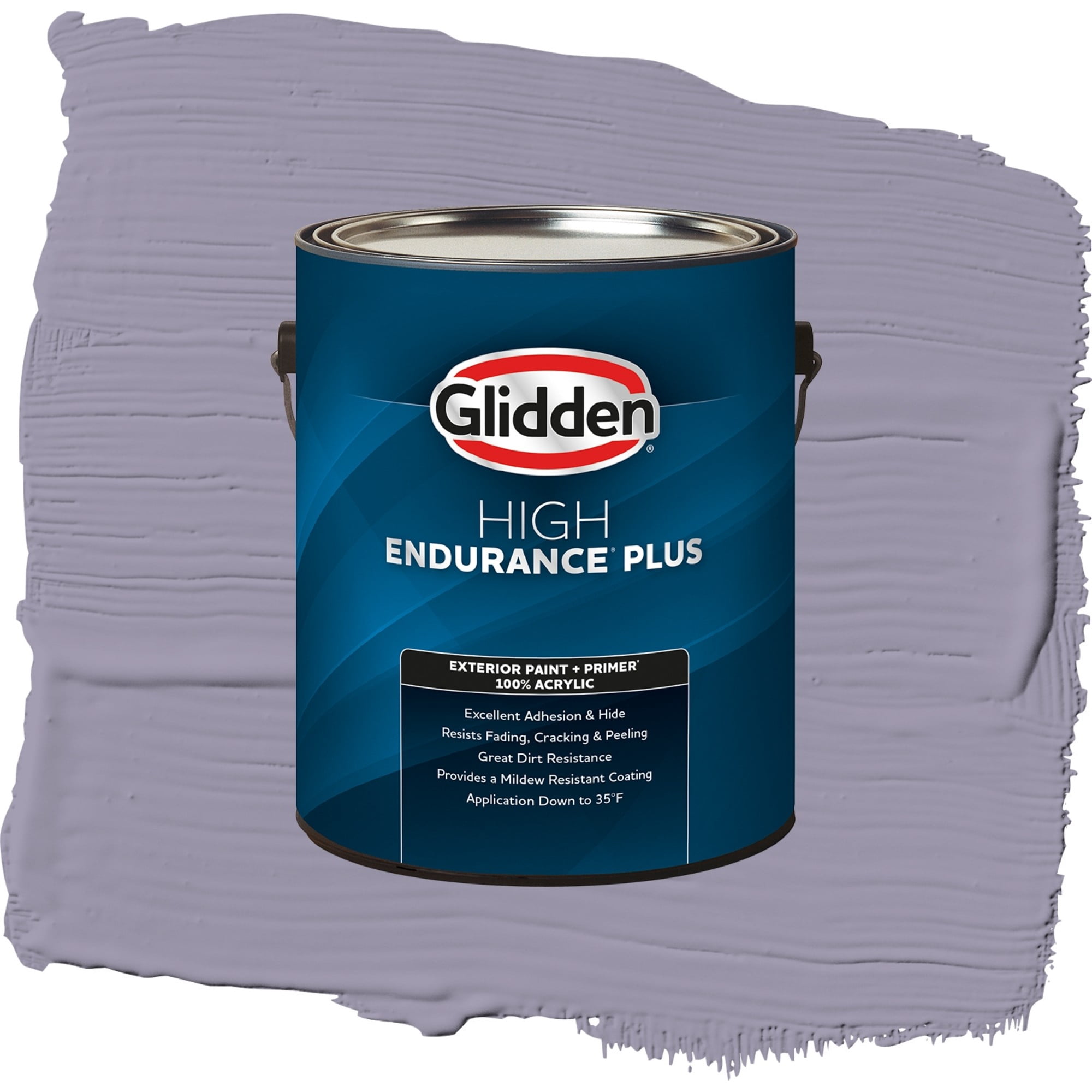 Glidden High Endurance Plus Purple Surf Flat Exterior Paint and Primer, 1 Gallon