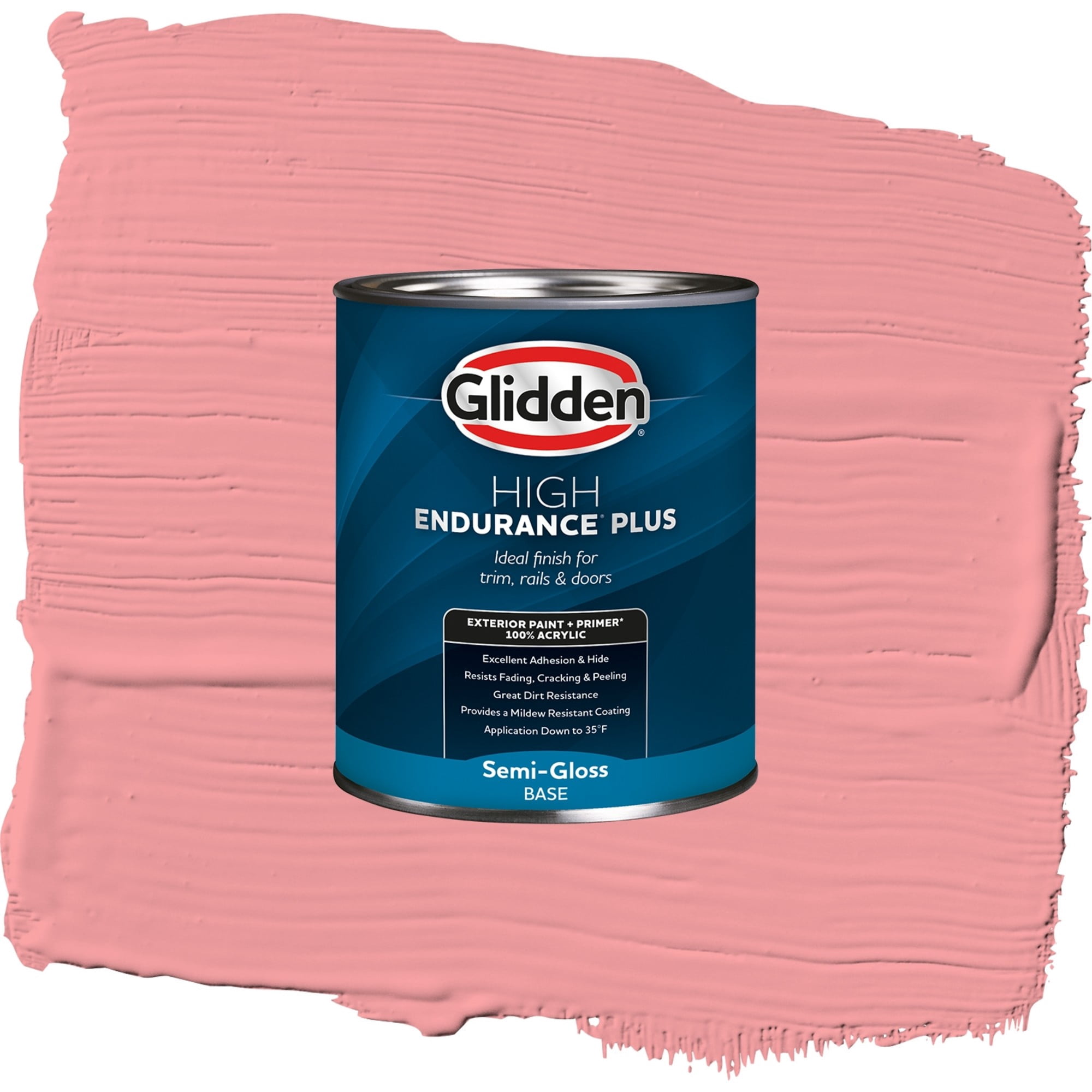 Glidden High Endurance Plus River Rouge Semi Gloss Exterior Paint and Primer, 1 Quart