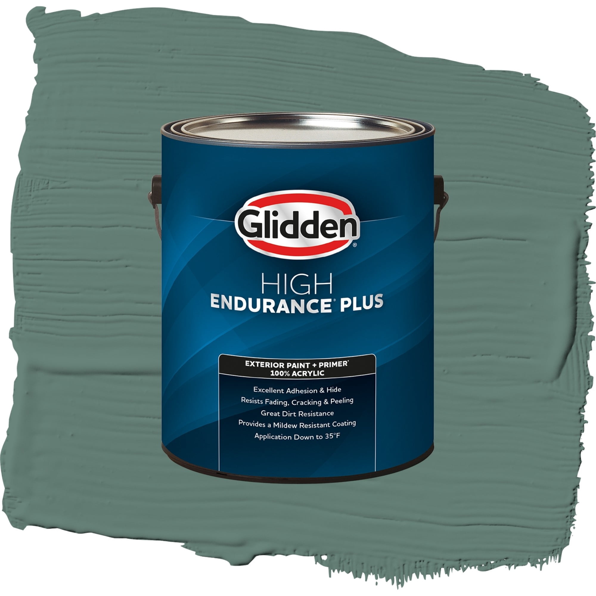 Glidden High Endurance Plus Salal Leaves Satin Exterior Paint and Primer, 1 Gallon
