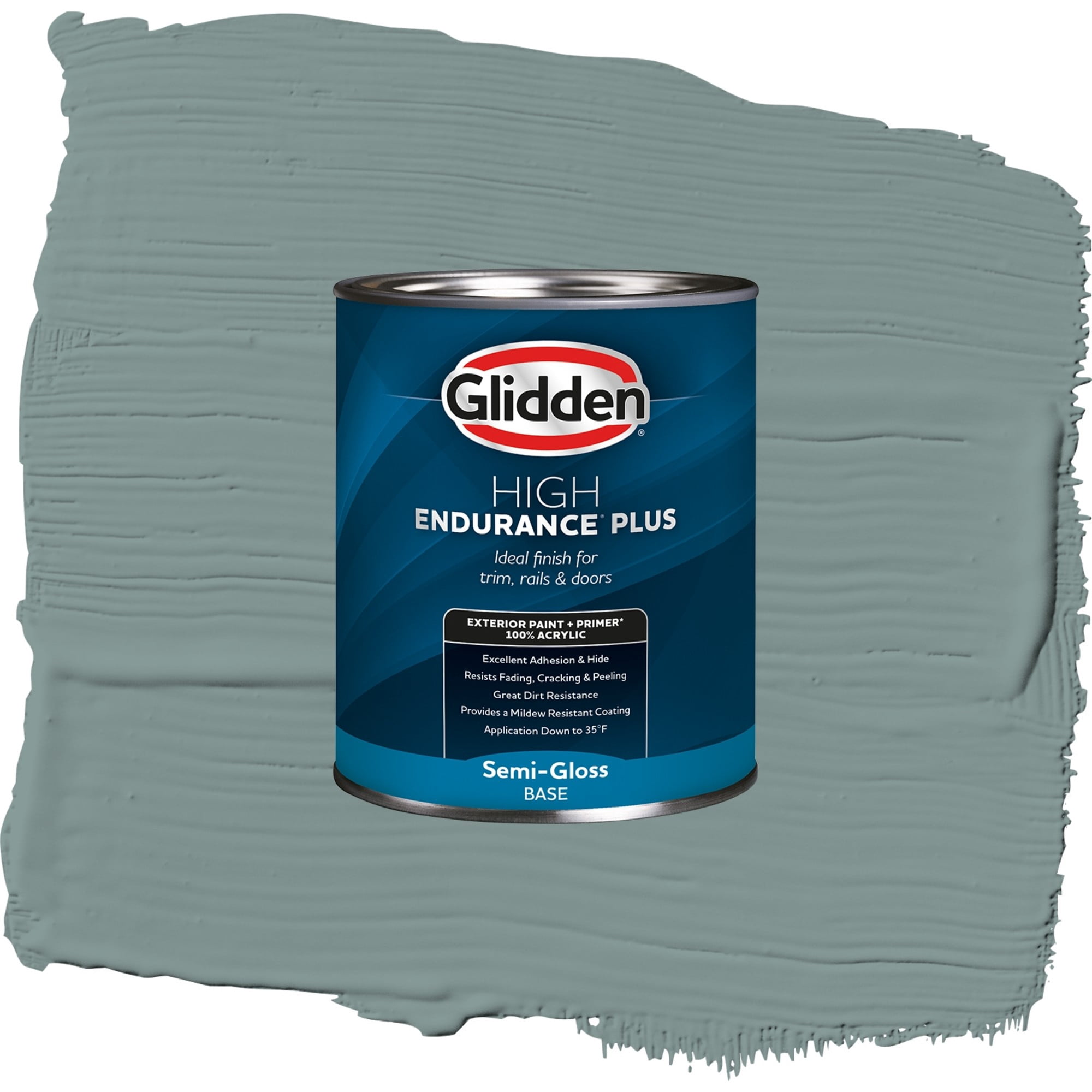 Glidden High Endurance Plus Scarborough Satin Exterior Paint and Primer, 1 Quart