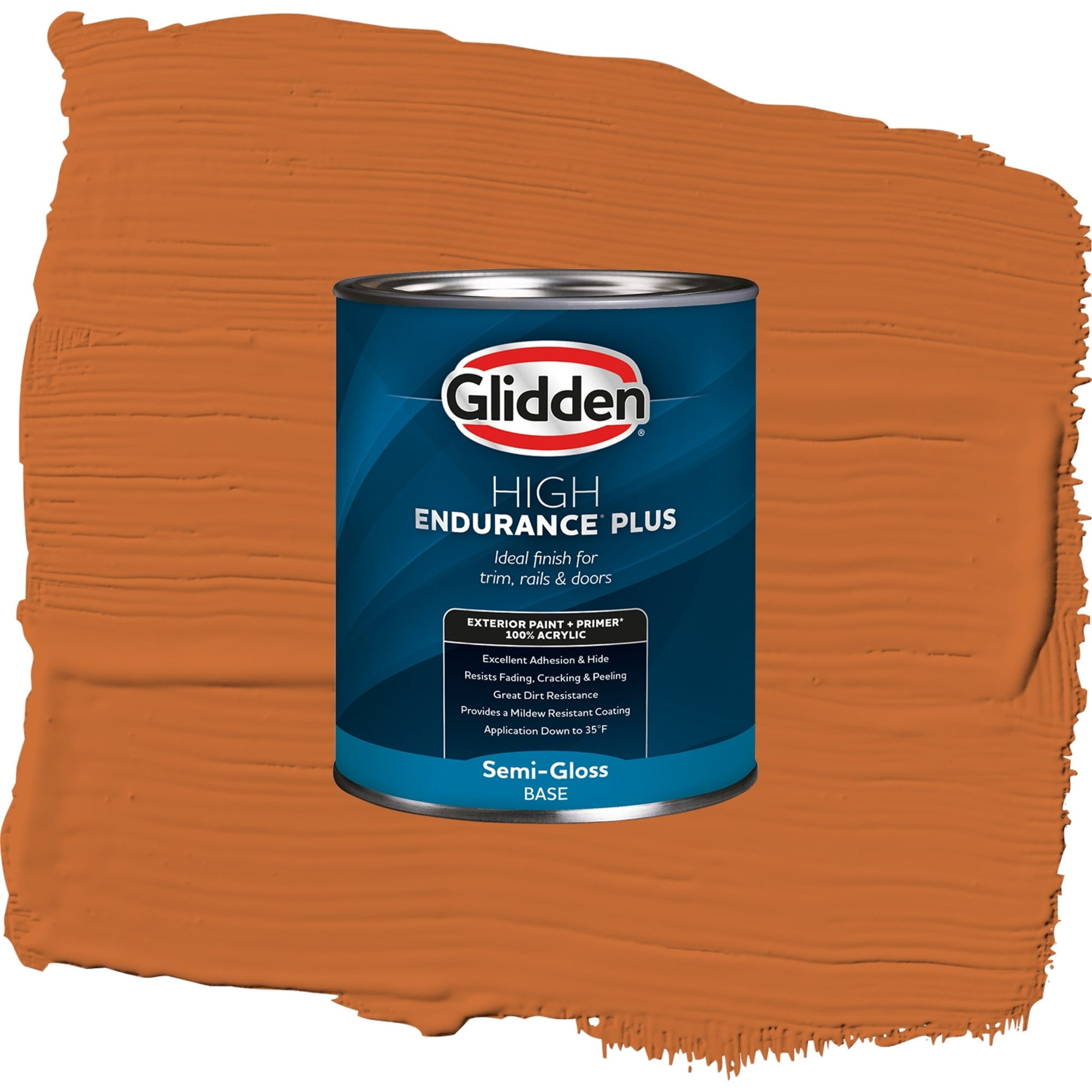 Glidden High Endurance Plus Sesame Crunch Satin Exterior Paint and Primer, 1 Quart
