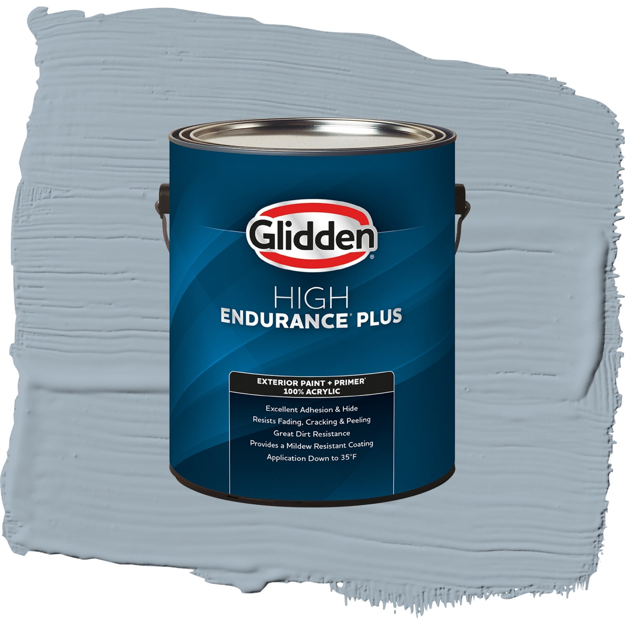 Glidden High Endurance Plus Set In Stone Semi Gloss Exterior Paint and Primer, 1 Gallon
