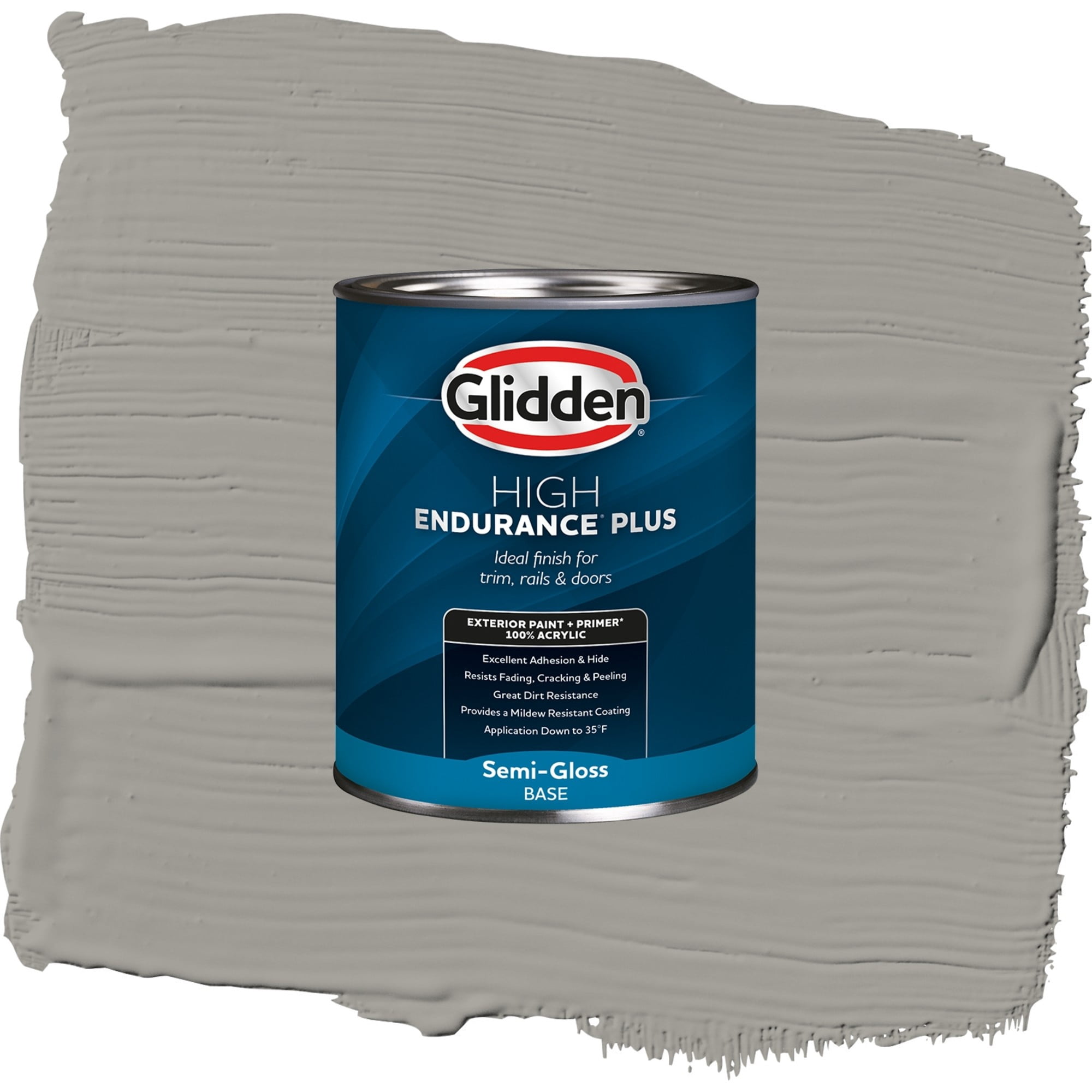 Glidden High Endurance Plus Shadowy Semi Gloss Exterior Paint and Primer, 1 Quart