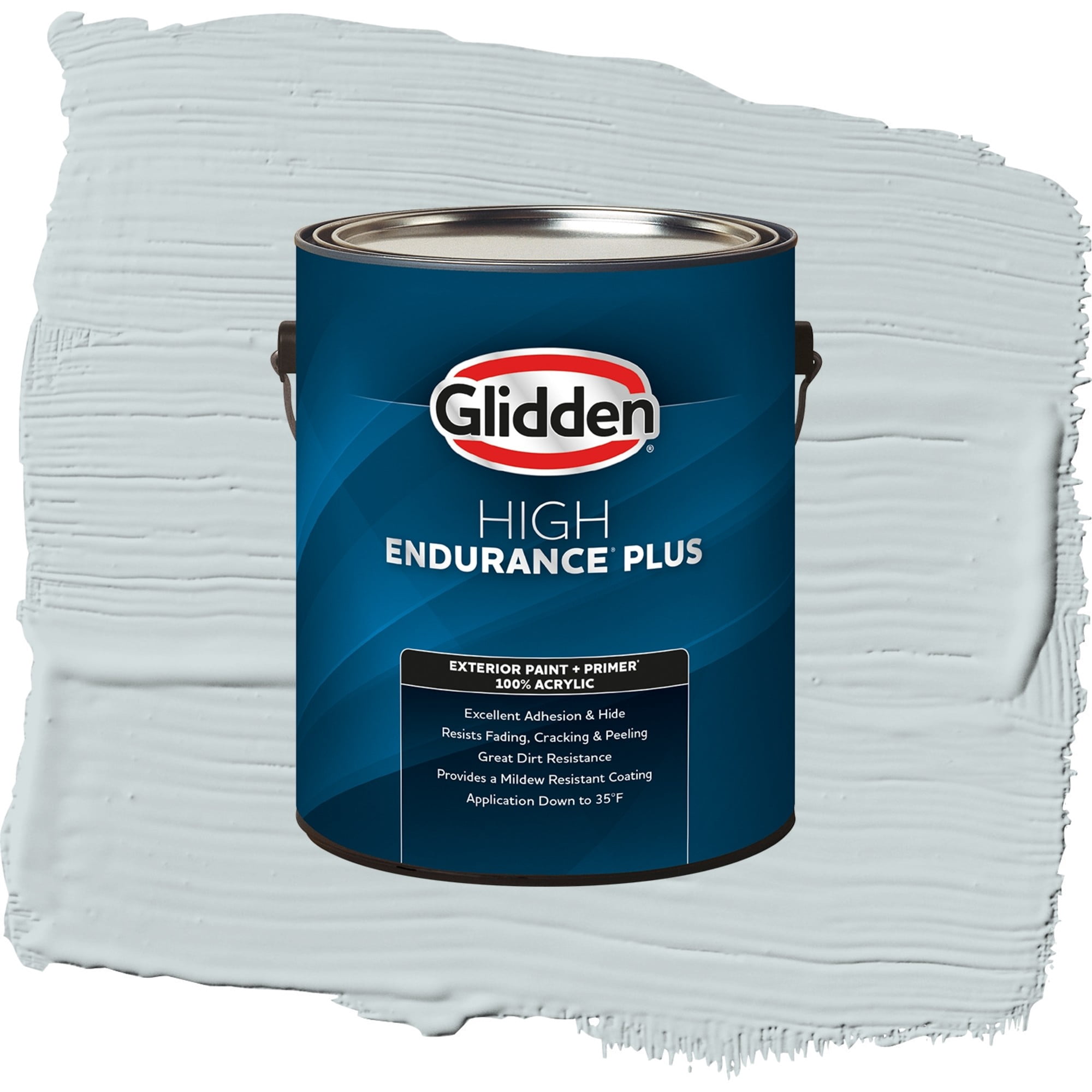 Glidden High Endurance Plus Sky Splash Flat Exterior Paint and Primer, 1 Gallon