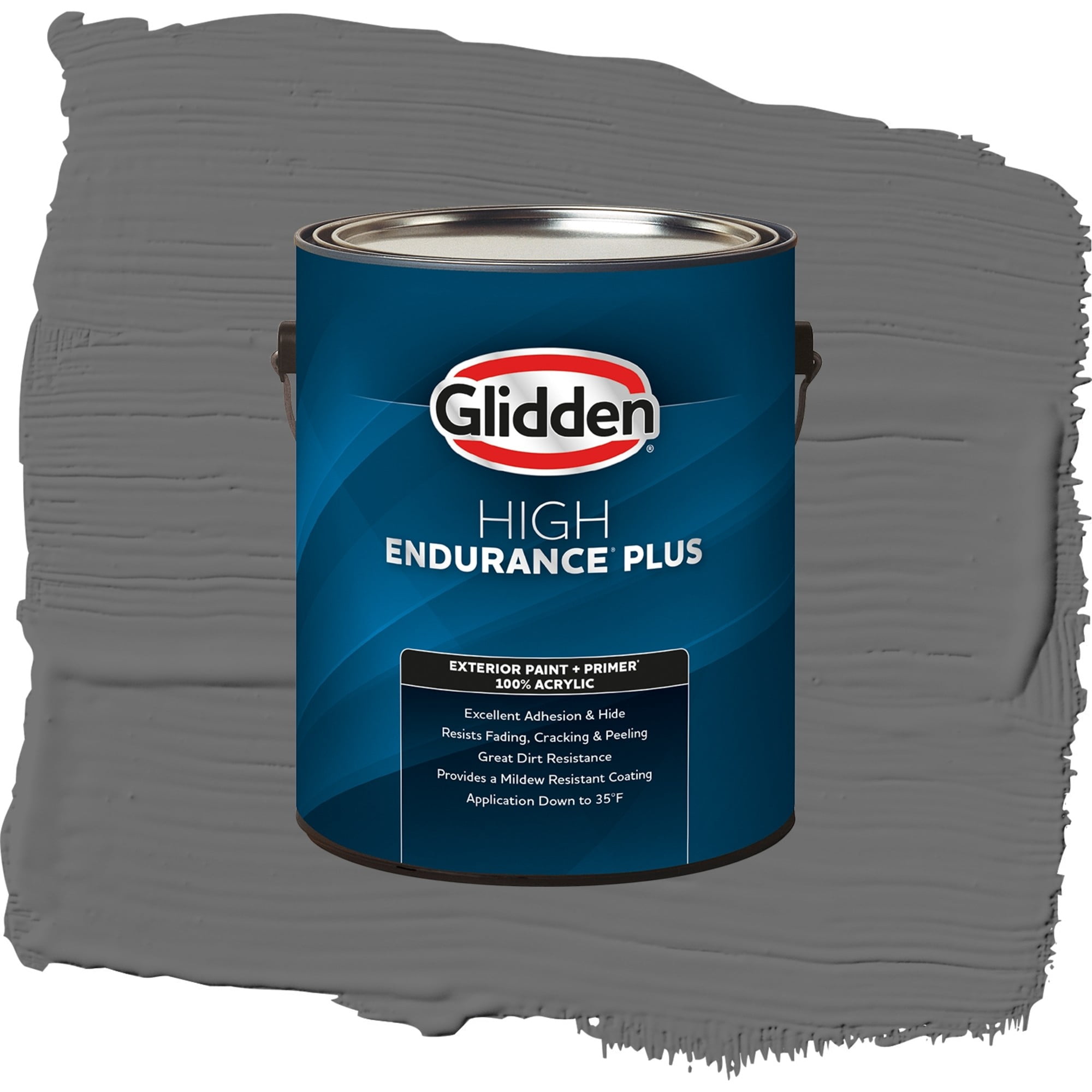 Glidden High Endurance Plus Slate Mine Semi Gloss Exterior Paint and Primer, 1 Gallon