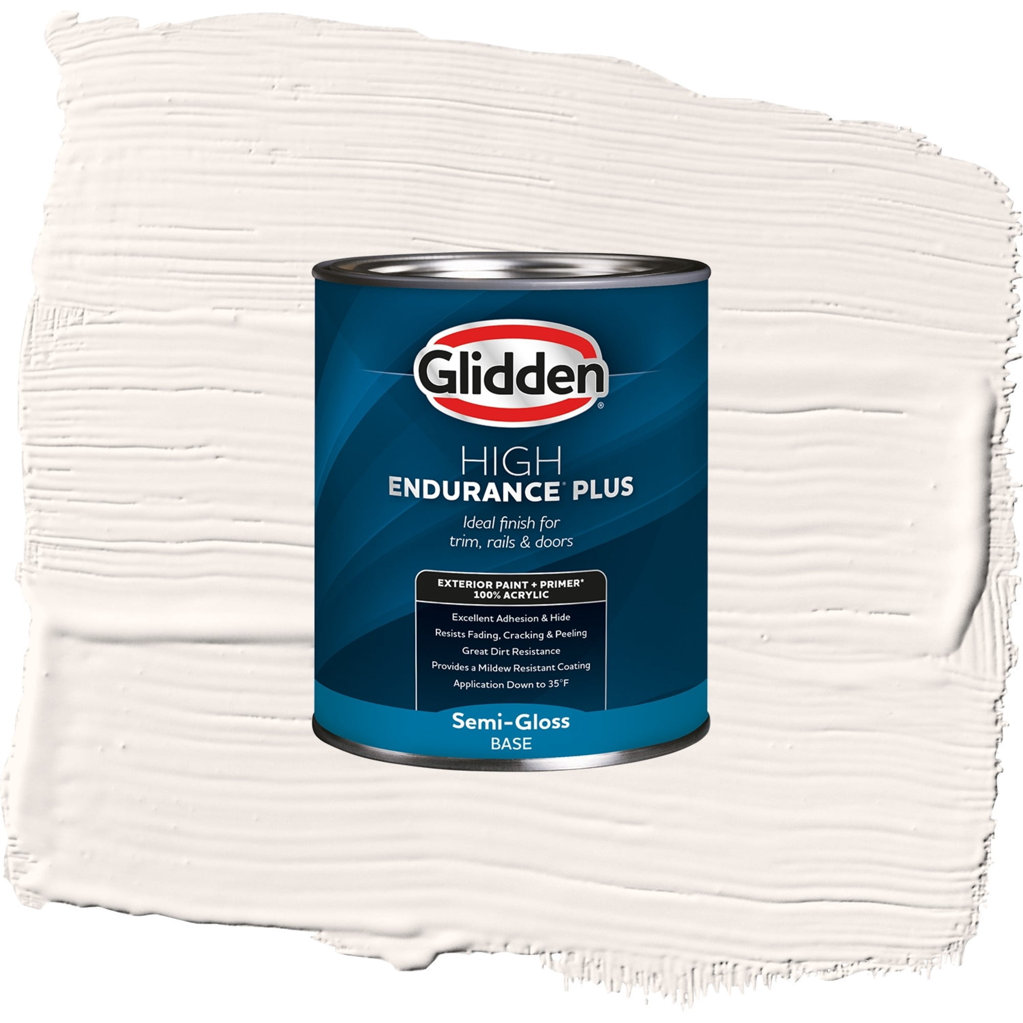 Glidden High Endurance Plus Summer Lily Semi Gloss Exterior Paint and Primer, 1 Quart